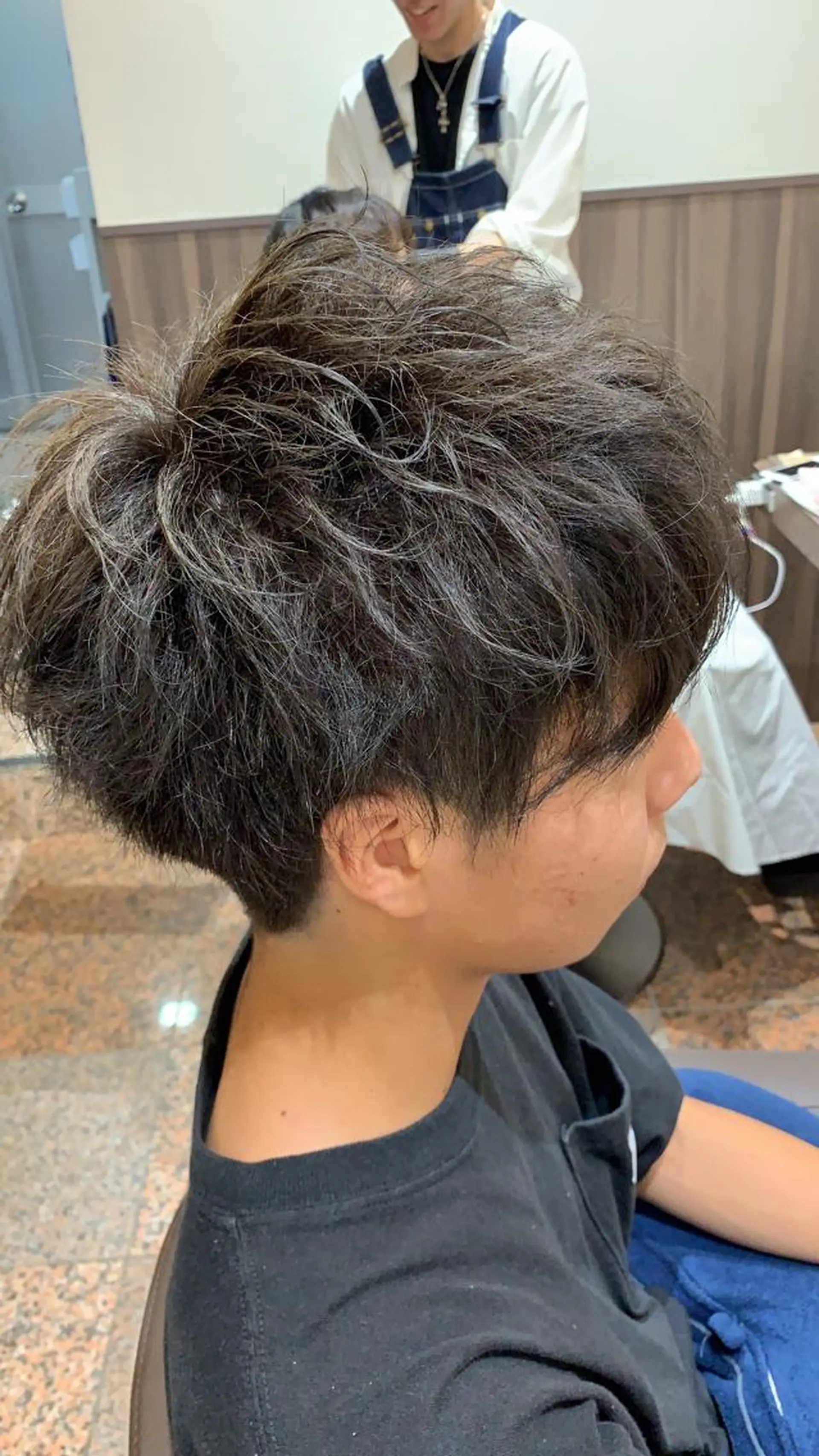 ショート パーマ メンズ マッシュ IwAsh中山所属・✂︎中山ブリーチ・ パーマ✂︎露木智也のヘアスタイル