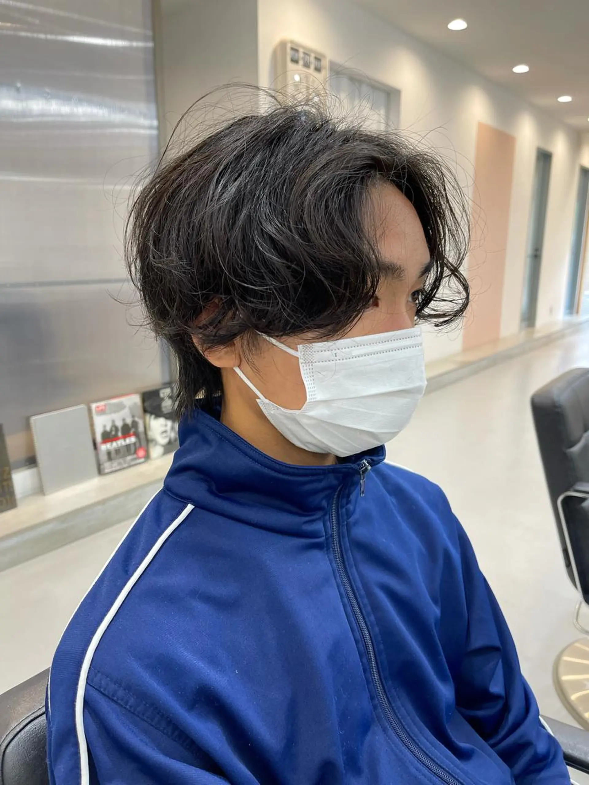 ショート パーマ メンズ センターパート メンズパーマ カット パーマ メンズパーマ タカキリョウのヘアスタイル