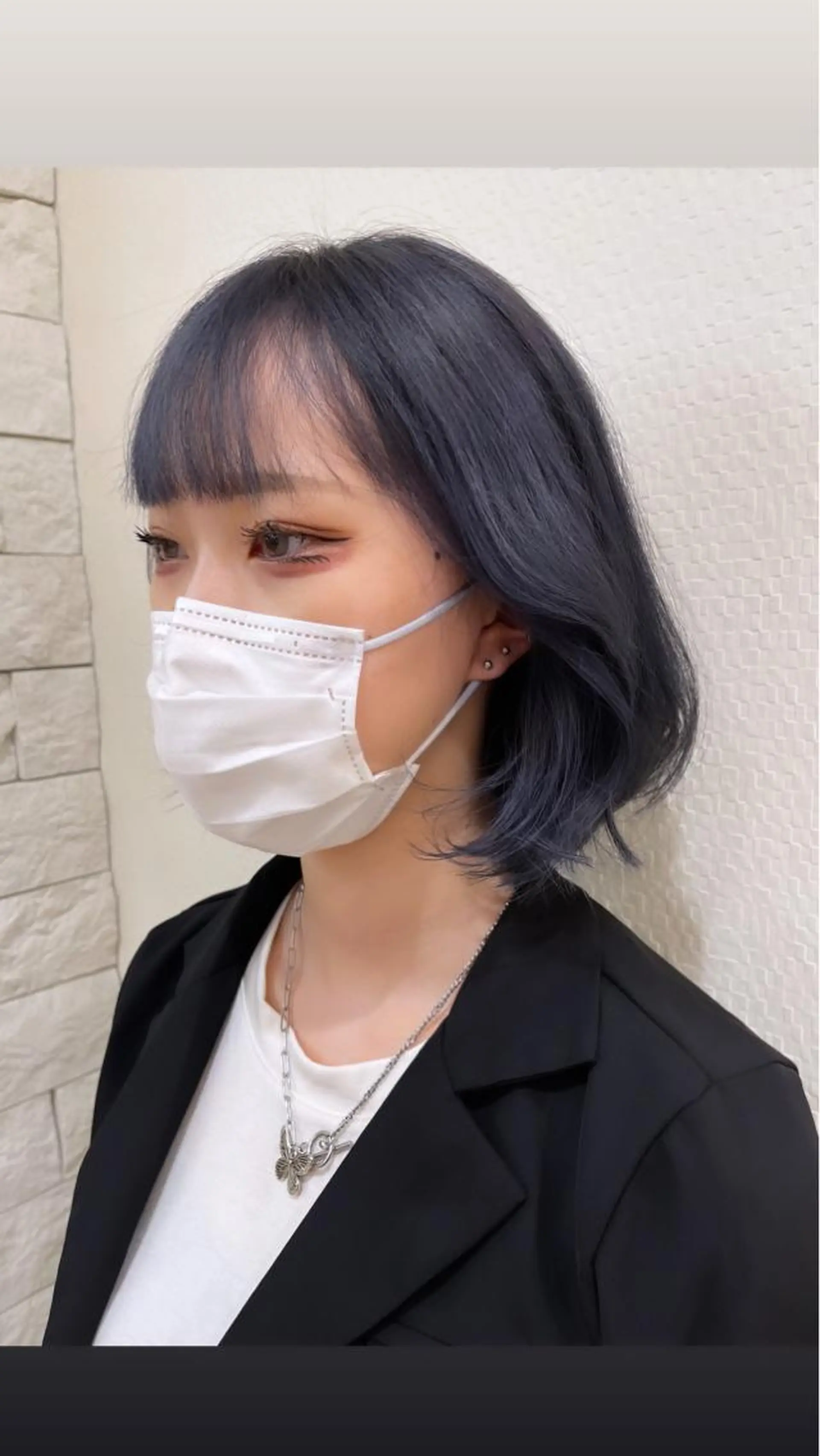 カラー ネイビーカラー カット ヘアカラー 名古屋のピンク好き かずくん🦩のヘアスタイル