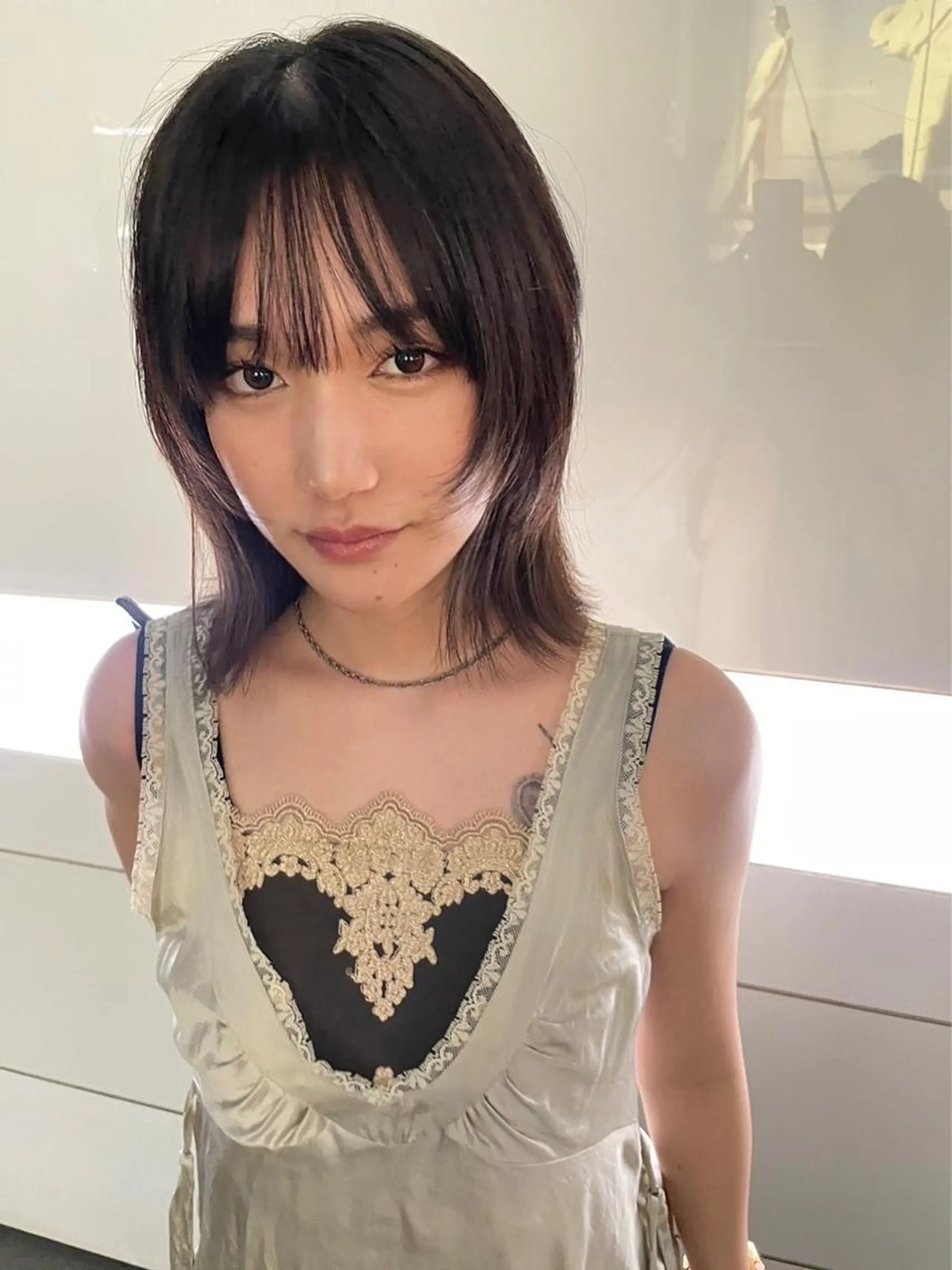 ミディアム カラー ミディアムパーマ バレイヤージュ ブリーチ ケアブリーチ デザインカラー カット ヘアカラー トリートメント ヘアセット スパイラルパーマ 🌐hina⭐️のヘアスタイル