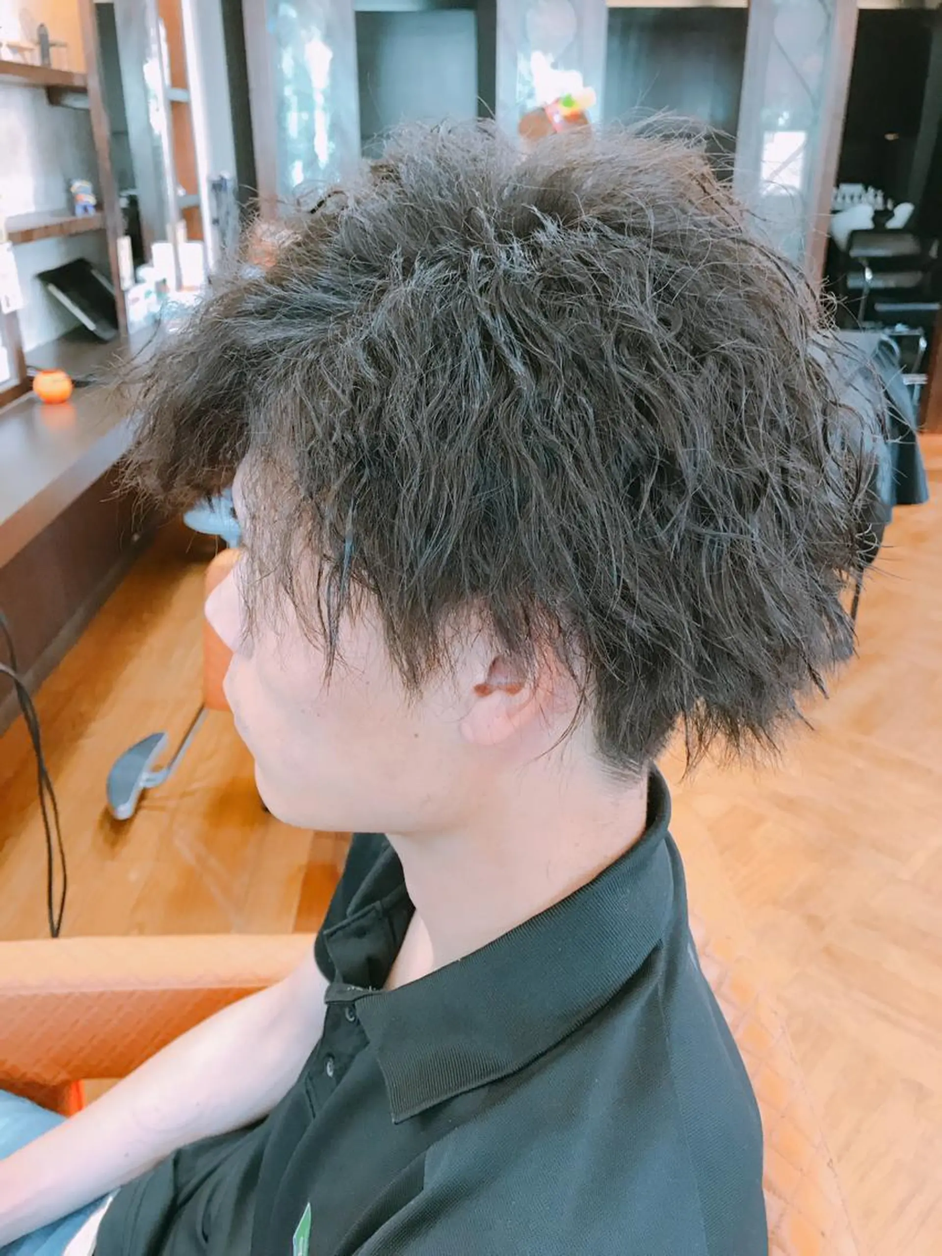 ミディアム パーマ メンズ WEST✂︎前田 明宏✂︎大和高田のヘアスタイル