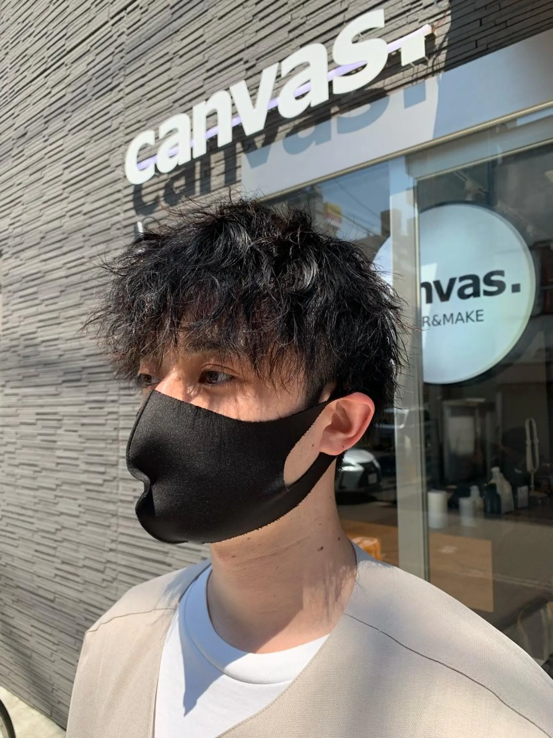 パーマ メンズ カット パーマ ツイストスパイラル 波巻き🩵片平和香奈のヘアスタイル
