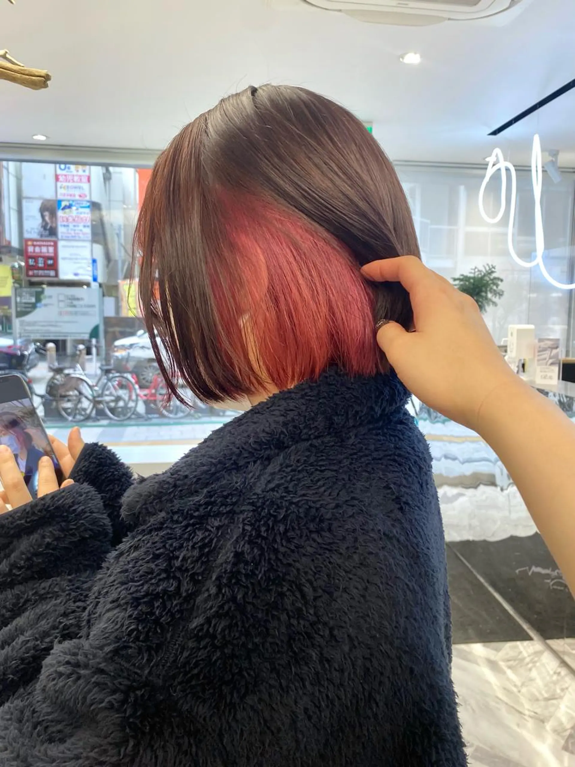 ショート カラー インナーカラー ピンクカラー ヘアカラー otoha☆カラー/ レイヤー/八王子のヘアスタイル