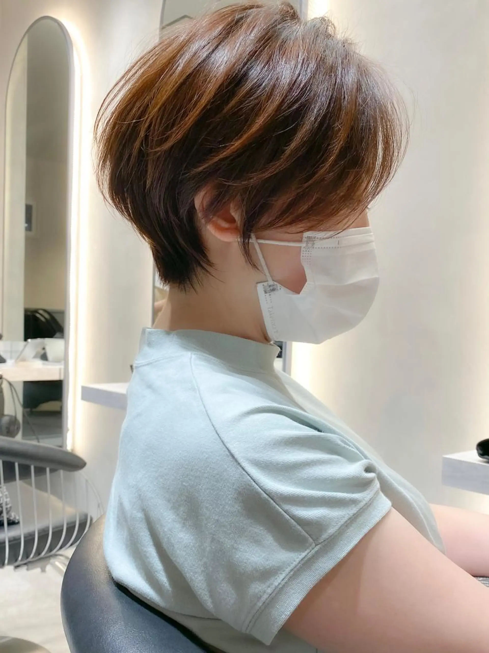 ショート カラー ショートボブ ボブ ショートヘア カット ヘアカラー トリートメント ショート ショートボブ斉藤航人のヘアスタイル