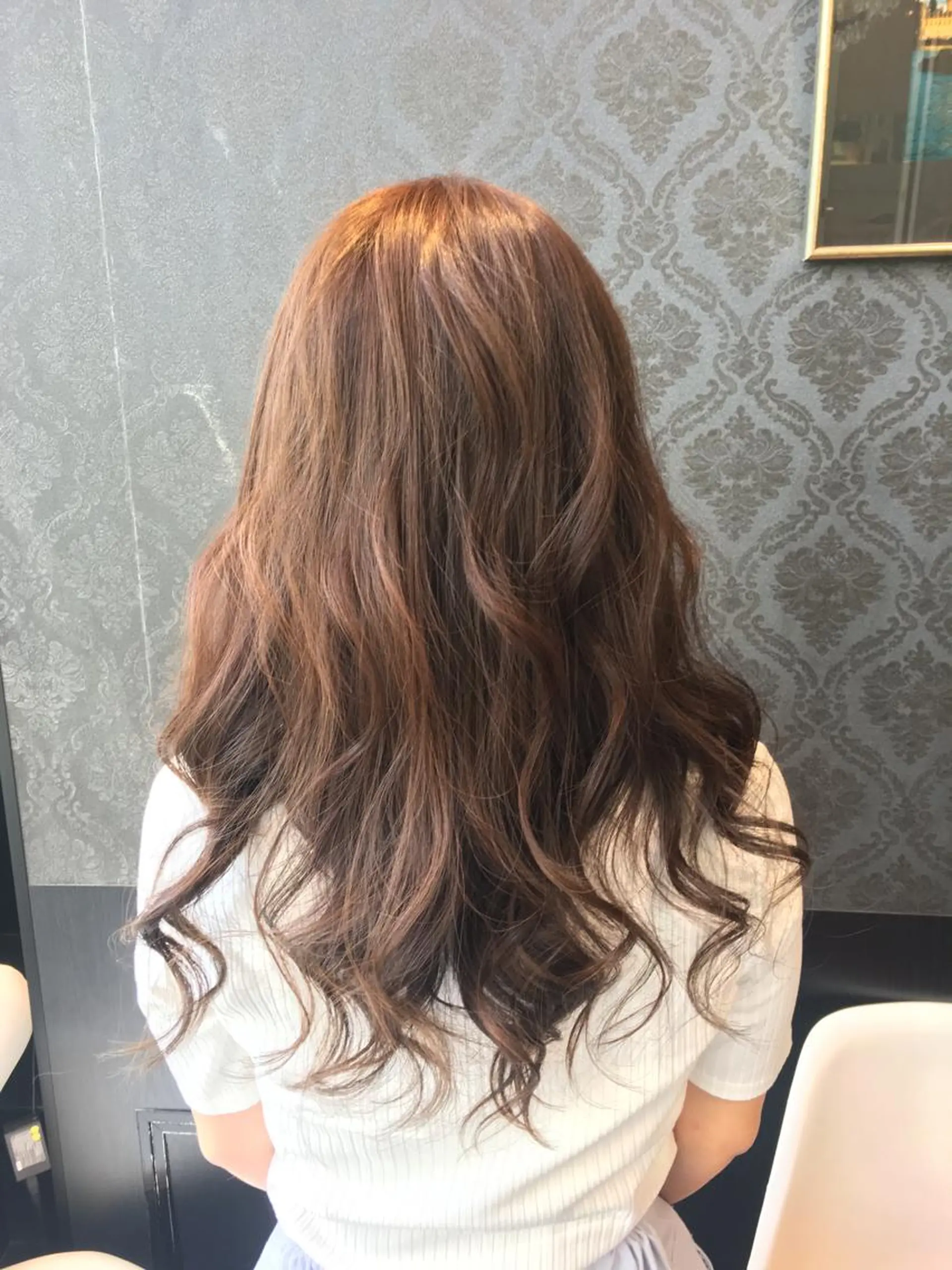 ロング カラー ベージュカラー ブリーチ ミルキーベージュ ブリーチなしカラー 髪質改善美容師 中村　一のヘアスタイル