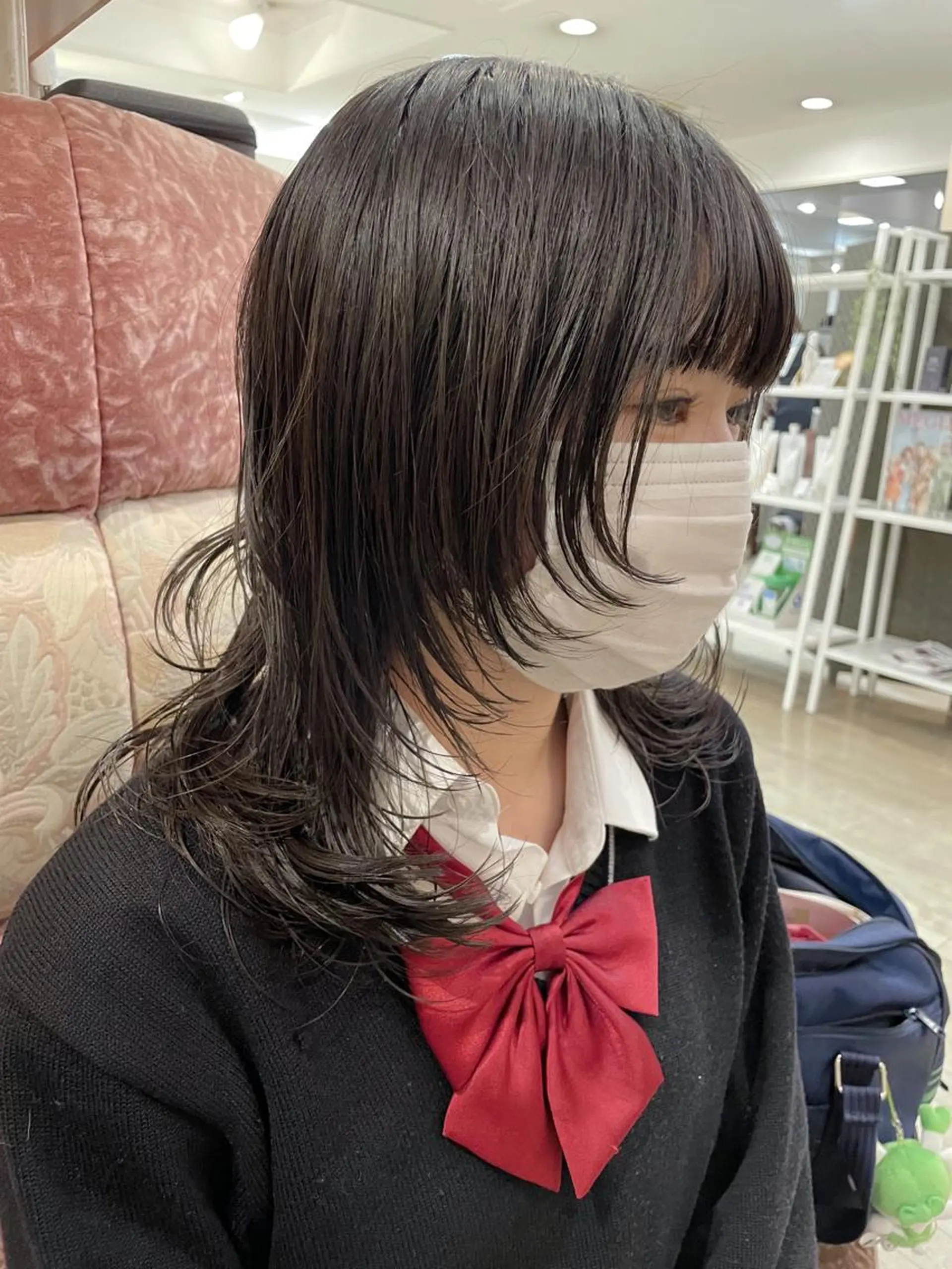 セミロング 顔まわりレイヤー 学生 レイヤーカット ウルフカット カット 🐺高椋 海/ウルフ/レイヤーのヘアスタイル