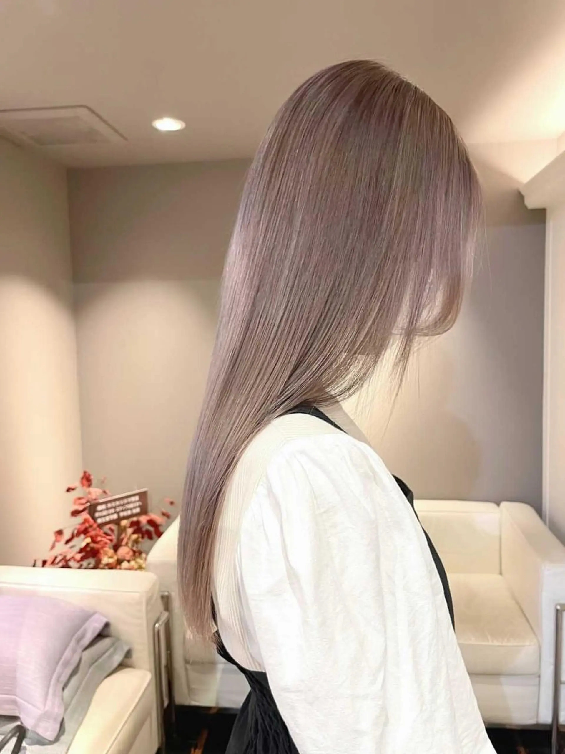 ロング カラー グレージュ ヘアカラー ♡似合わせハイトーン ♡maiのヘアスタイル