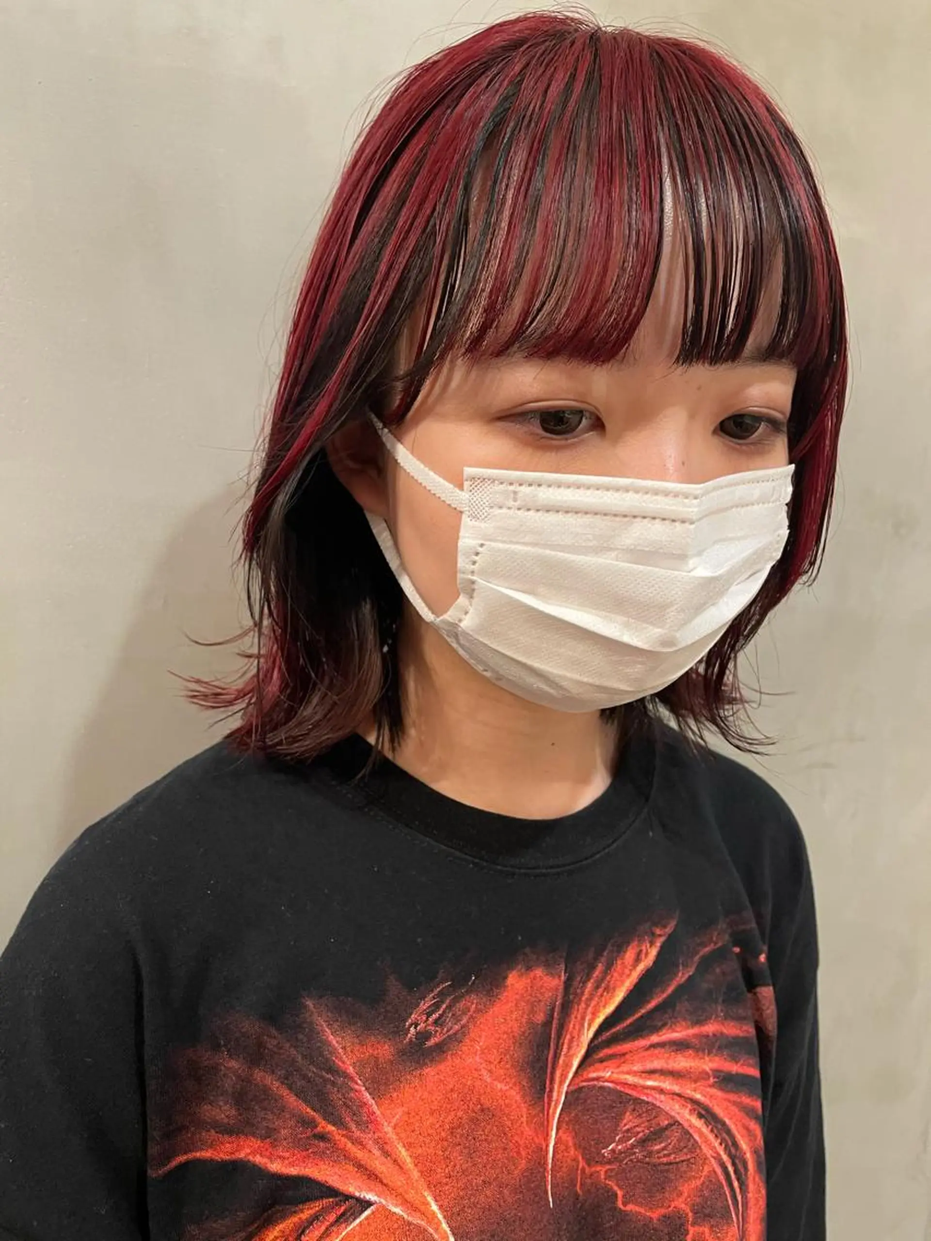 ミディアム カラー ヘアカラー トリートメント 優 作のヘアスタイル