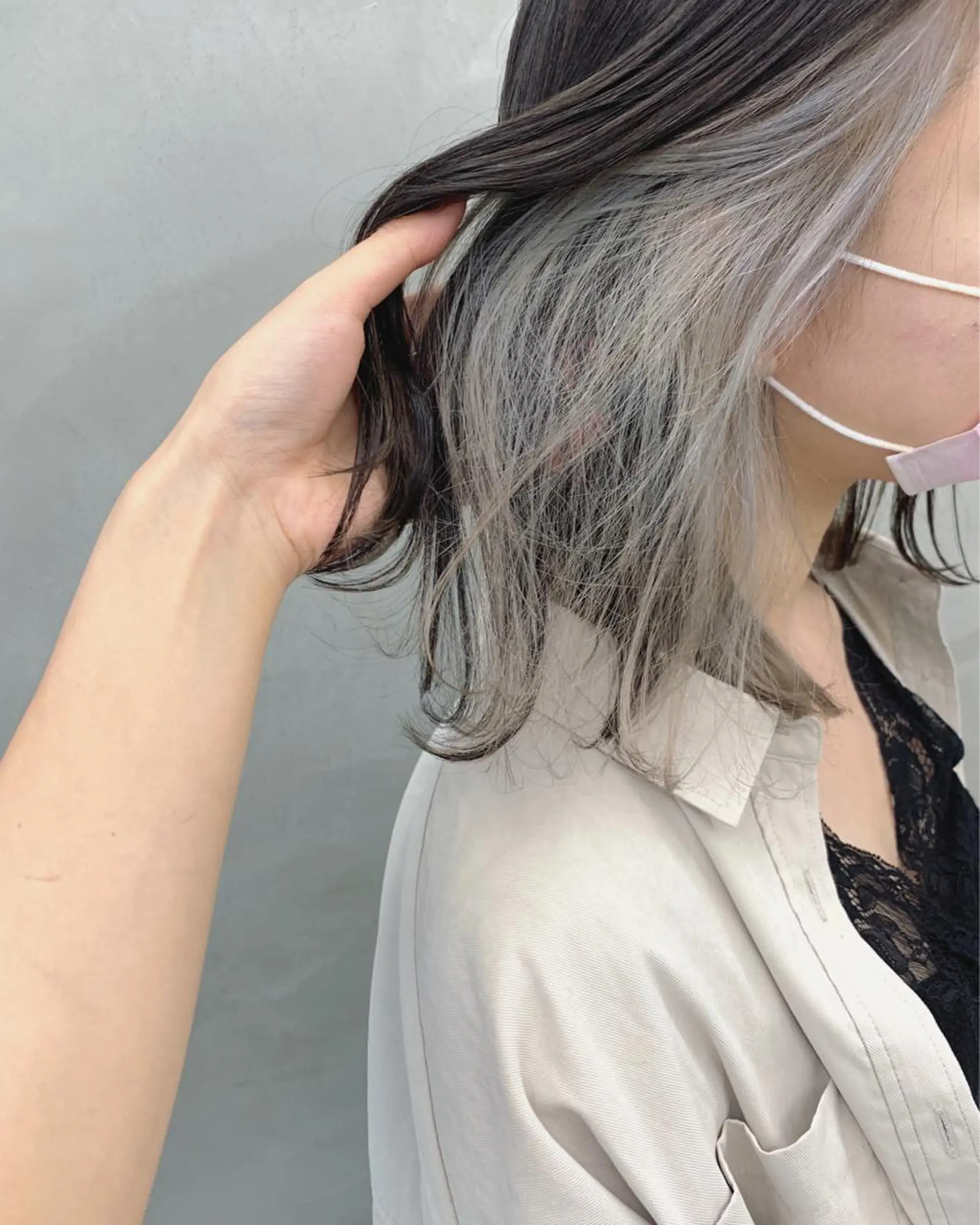 ミディアム カラー ブームボックス所属・🐝ハイトーンカラー hachi🐝のヘアスタイル
