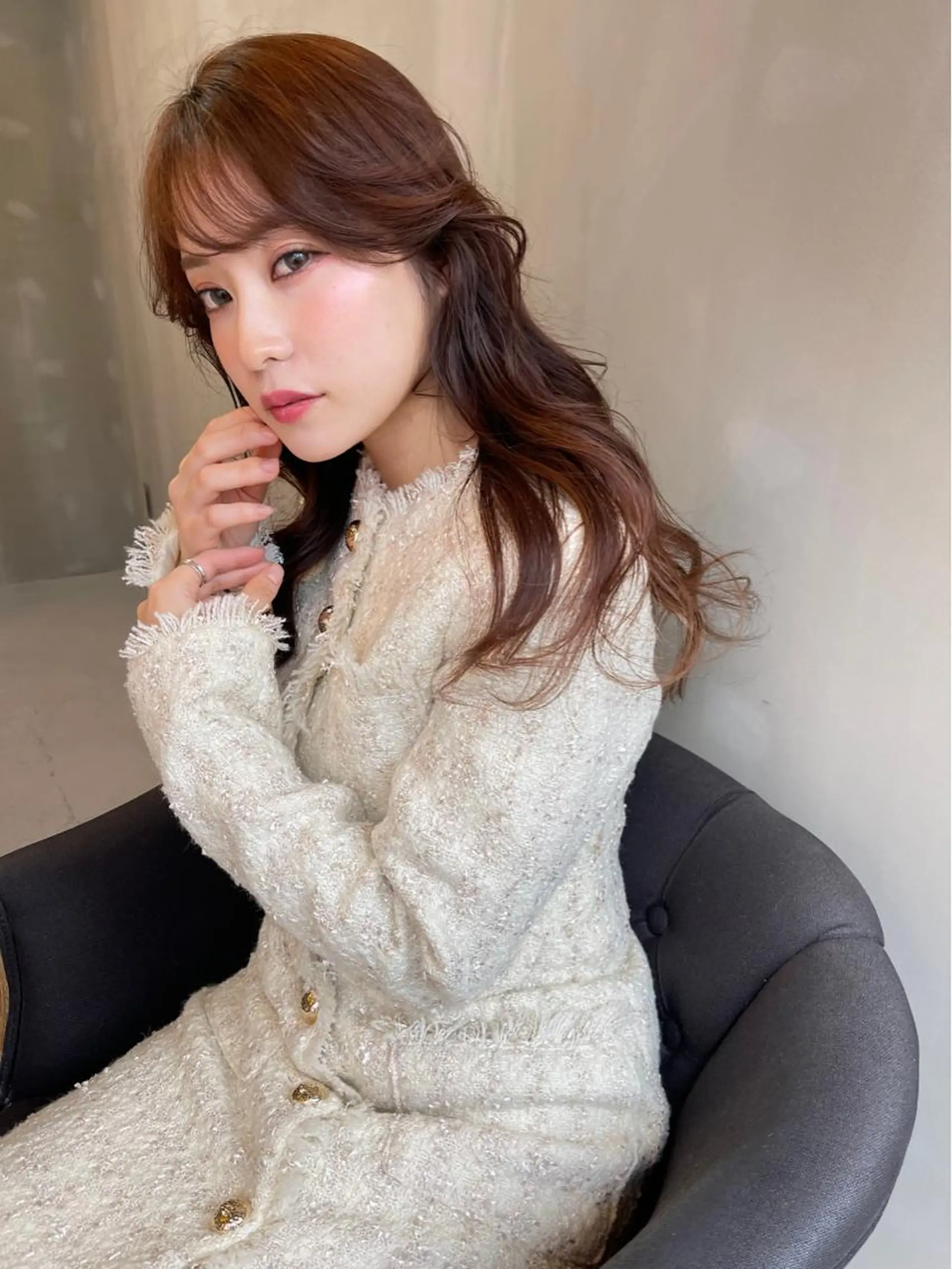 ロング カット ヘアカラー 韓国 / 中国ヘア 🦋Noniのヘアスタイル