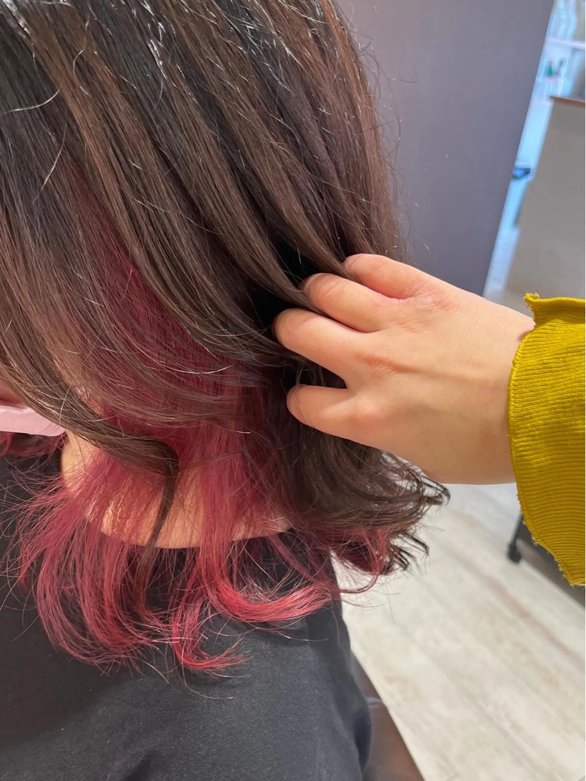 ミディアム カラー ヘアアレンジ tomona. iのマツエク・マツパデザイン