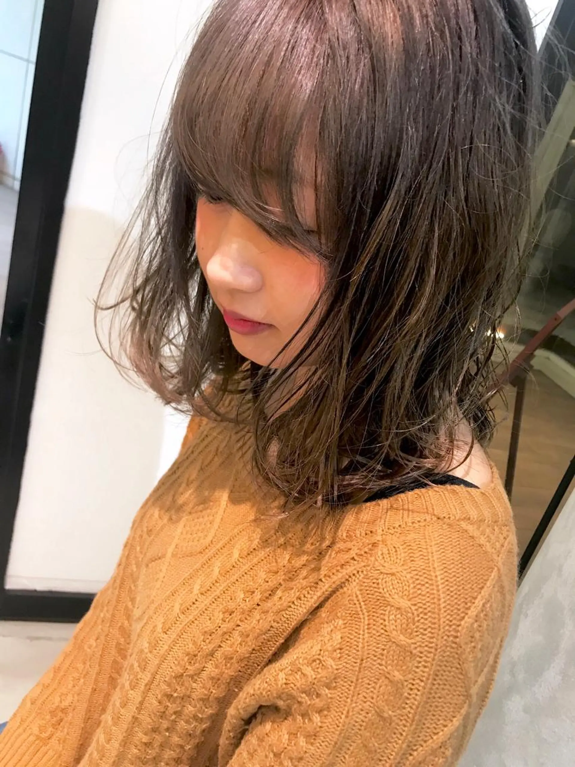 ミディアム カラー シルバー カット ヘアカラー トリートメント 松村 崇弘のヘアスタイル