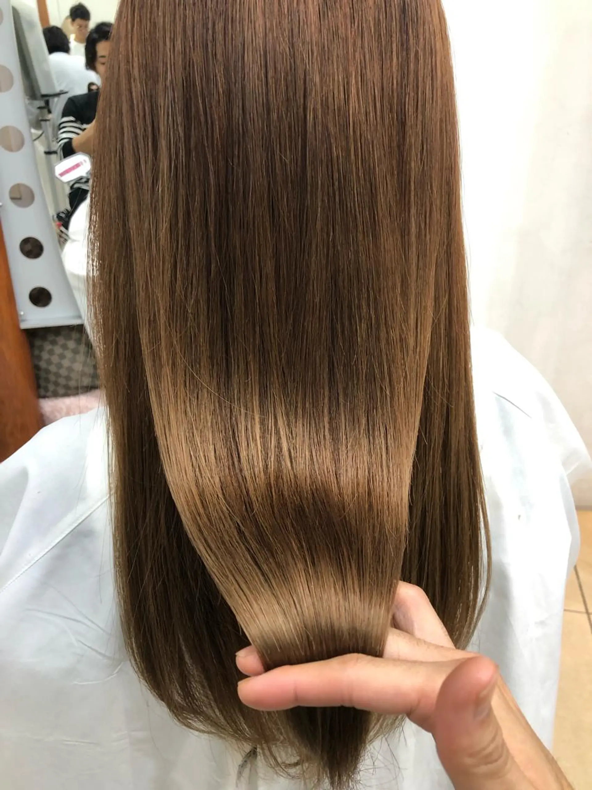 セミロング パーマ 縮毛矯正 トリートメント 縮毛矯正/髪質改善 /韓国風　山川春輝のヘアスタイル