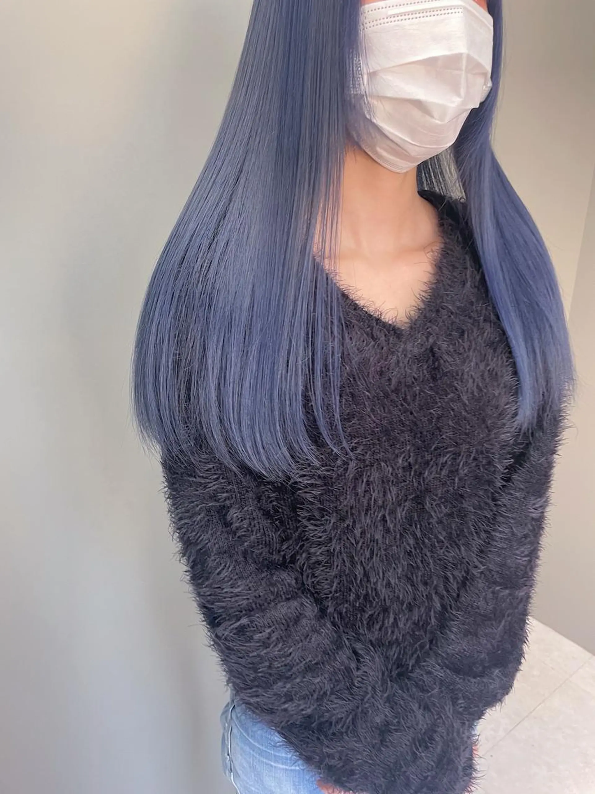 ロング カラー アッシュ バレイヤージュ ベージュカラー 黒髪 ブリーチ ikuma/ ミルクティーのヘアスタイル