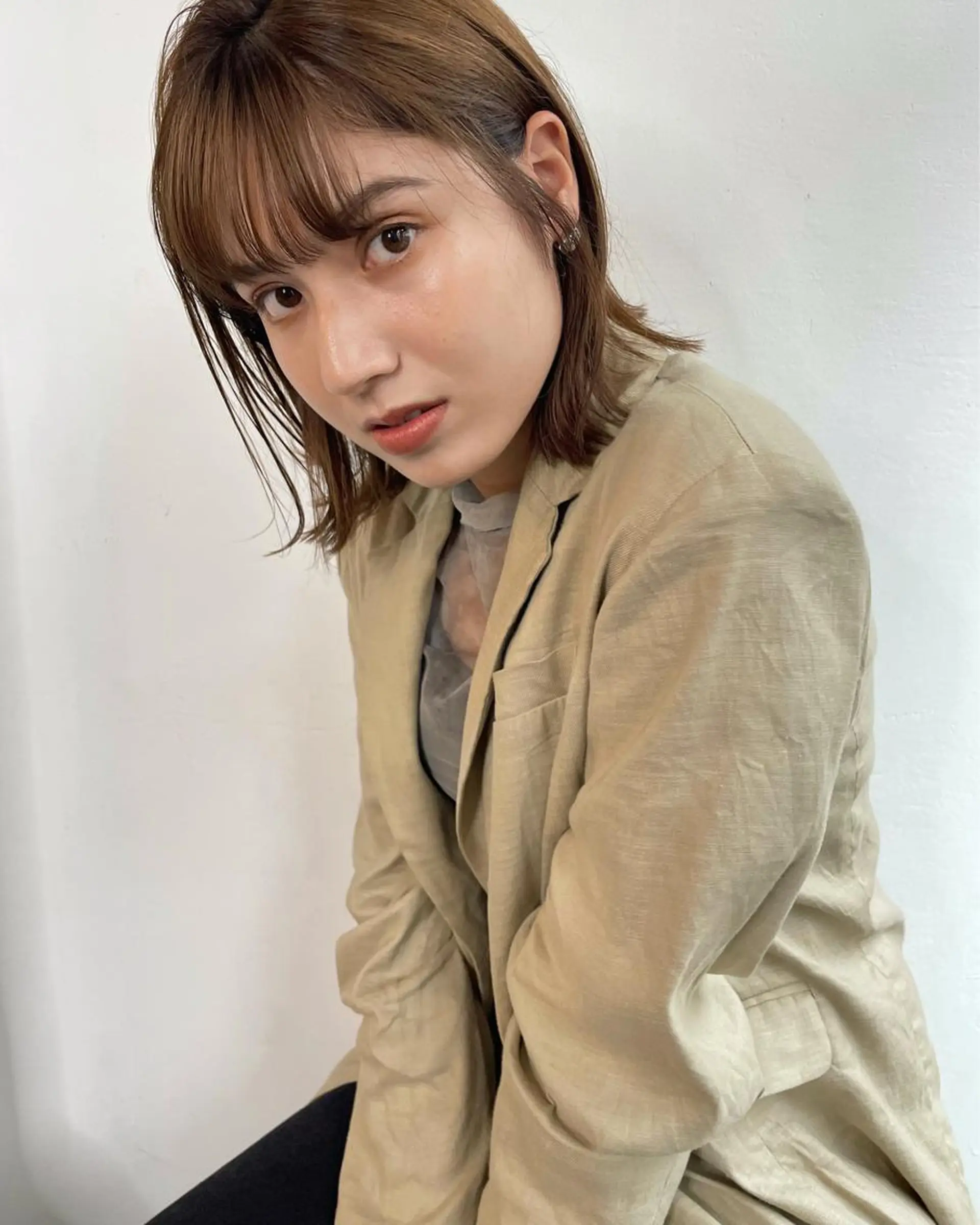 ミディアム カラー ヘアカラー トリートメント TO C所属・柔らか透明感ヘア🌙 RIONAのヘアスタイル