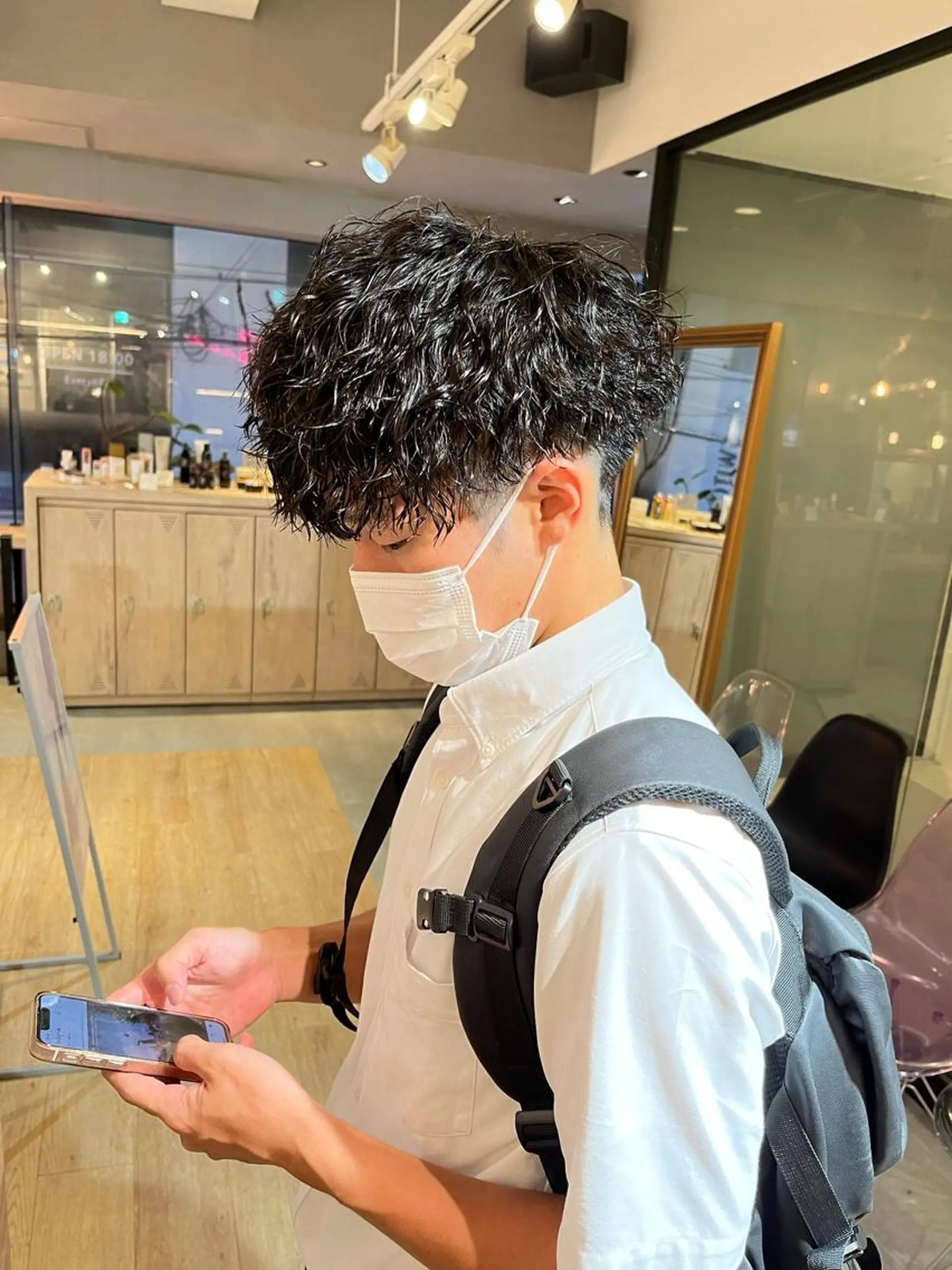 パーマ メンズ カット パーマ メンズ特化美容師 熊田 鼓汰郎のヘアスタイル