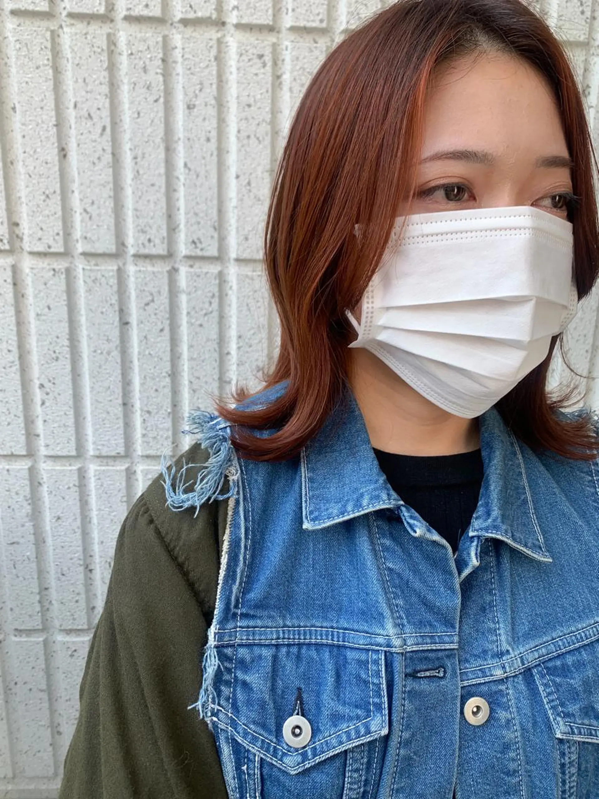 ミディアム カラー オレンジ カット ヘアカラー トリートメント stylist  ＊ mahoのヘアスタイル