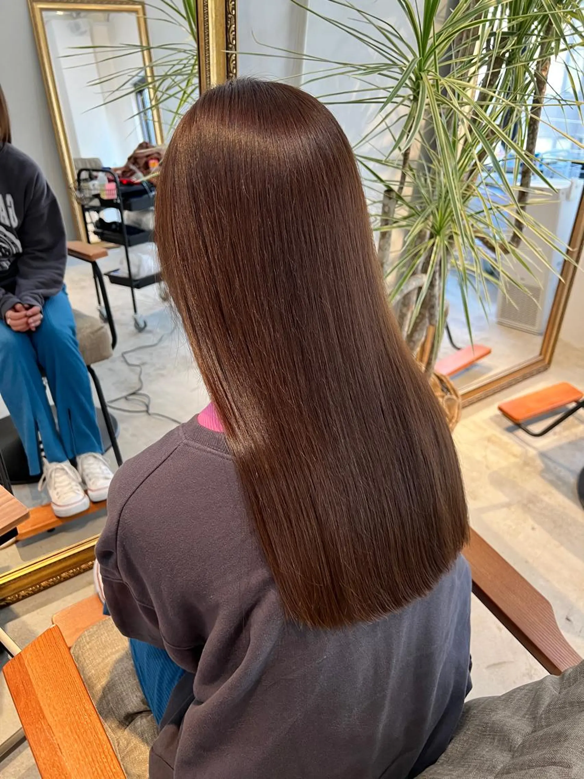 セミロング 縮毛矯正 トリートメント sherry所属・髪質再整color 🤎cut🤎ぐっちのヘアスタイル