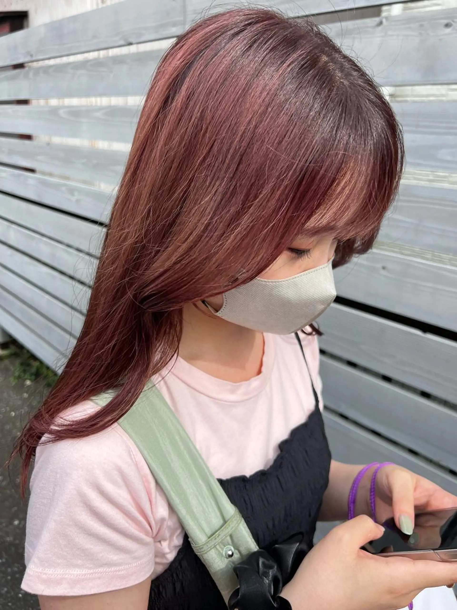 セミロング カラー アッシュ 黒髪 ブリーチ ブルーカラー ブルーブラック 🌿寄り添い型美容師 🌿yuiのヘアスタイル