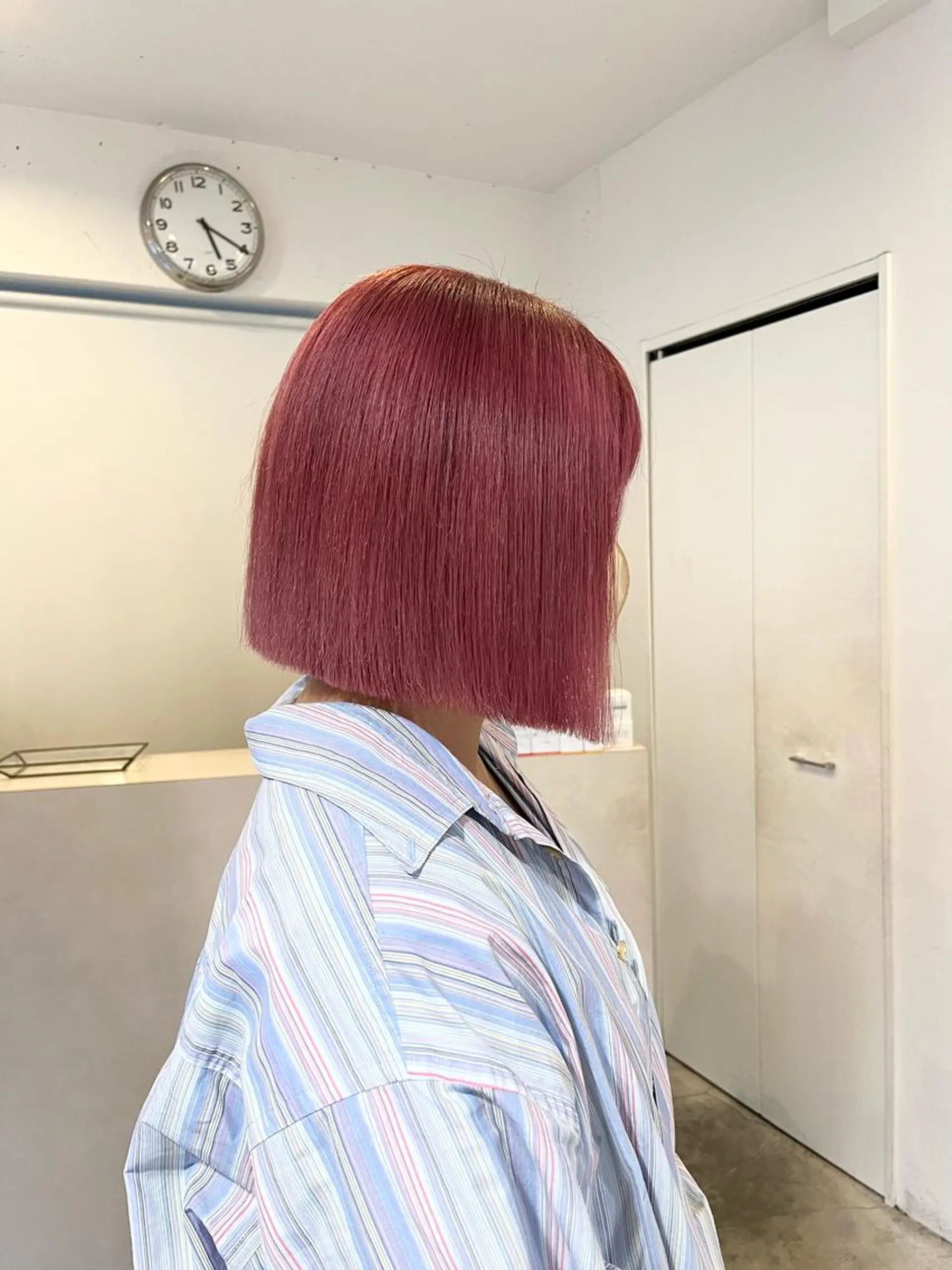 ミディアム カラー ブリーチ ケアブリーチ レッドカラー 💗モテ髪 ハイトーンあや💗のヘアスタイル