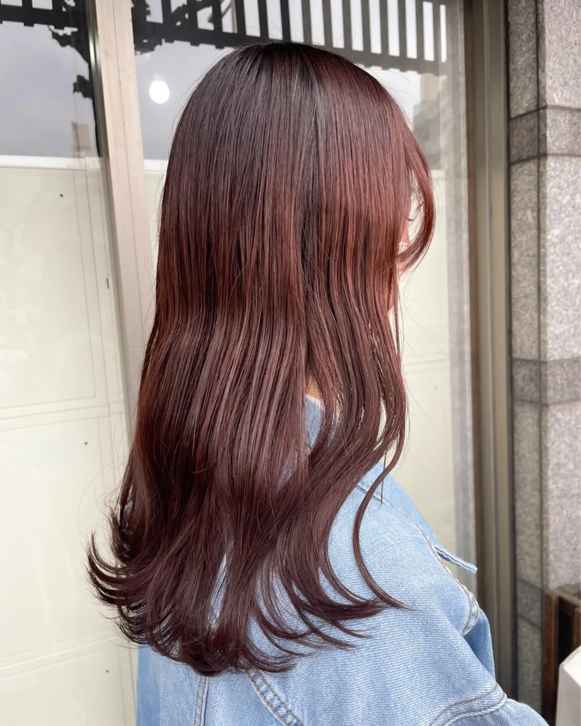 セミロング カラー ブラウンカラー オレンジ オレンジブラウン カット ヘアカラー トリートメント イワタ マハ/ minim hairのヘアスタイル
