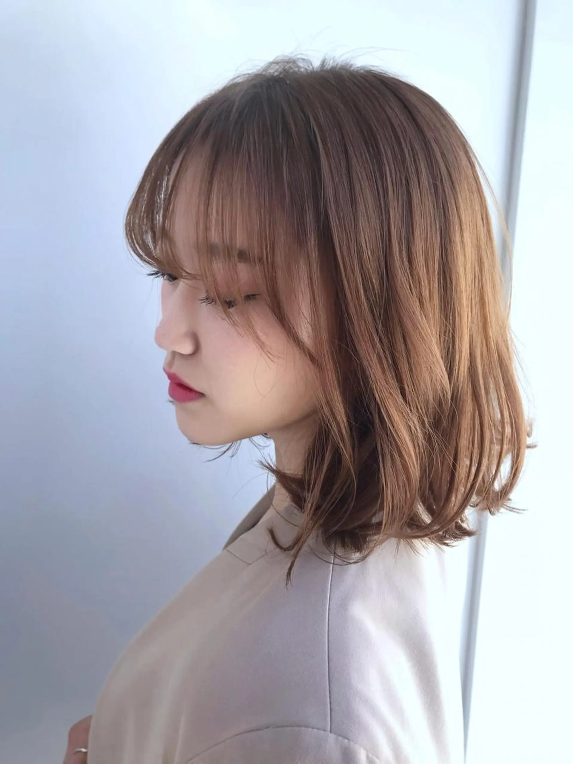 ミディアム カット ヘアカラー トリートメント イメチェンカット✂️ 錦糸町佐藤店長のヘアスタイル