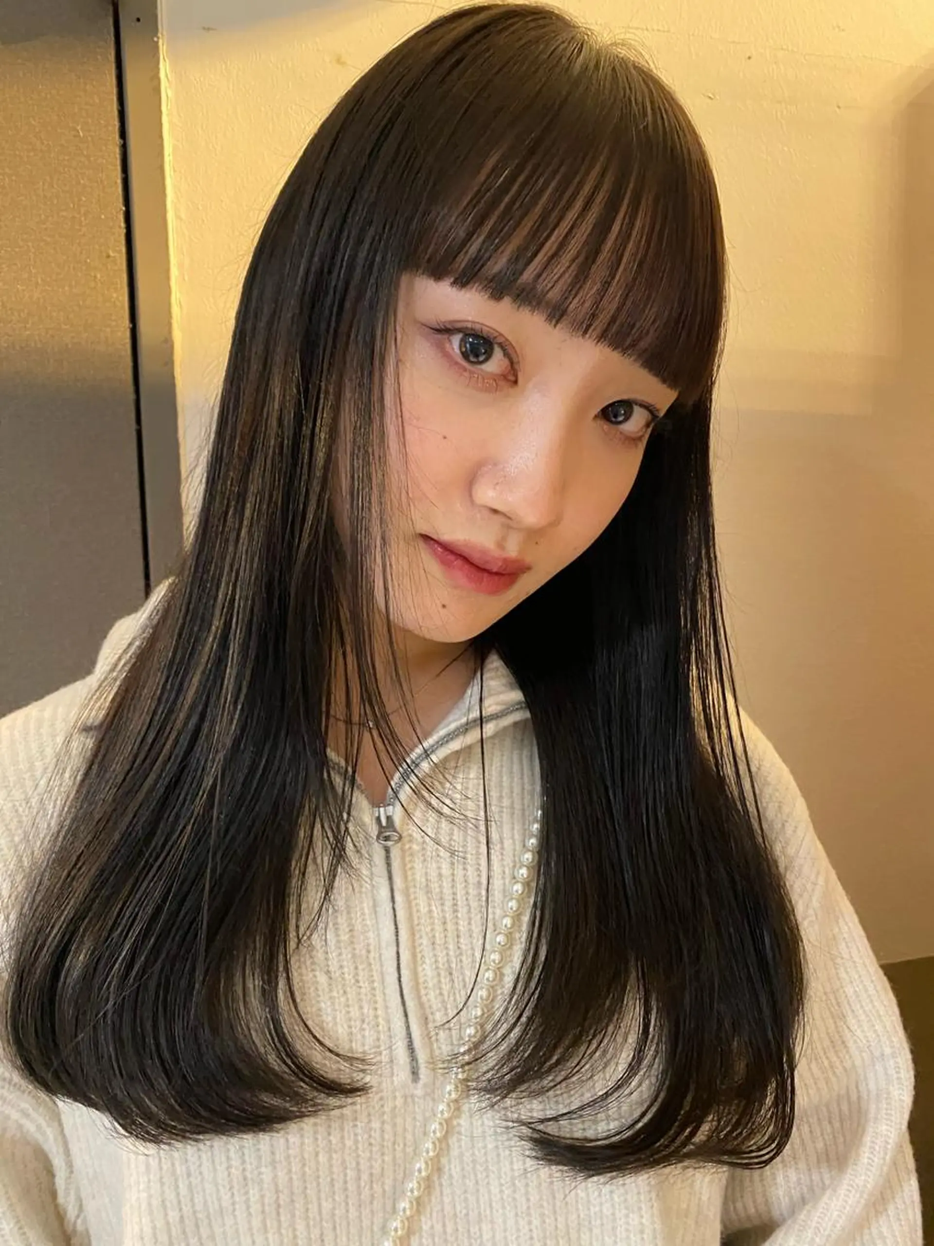 ロング カラー ワイドバング カット 縮毛矯正 Pia hair Design Yakuin所属・Pia ツボイ ケイタのヘアスタイル