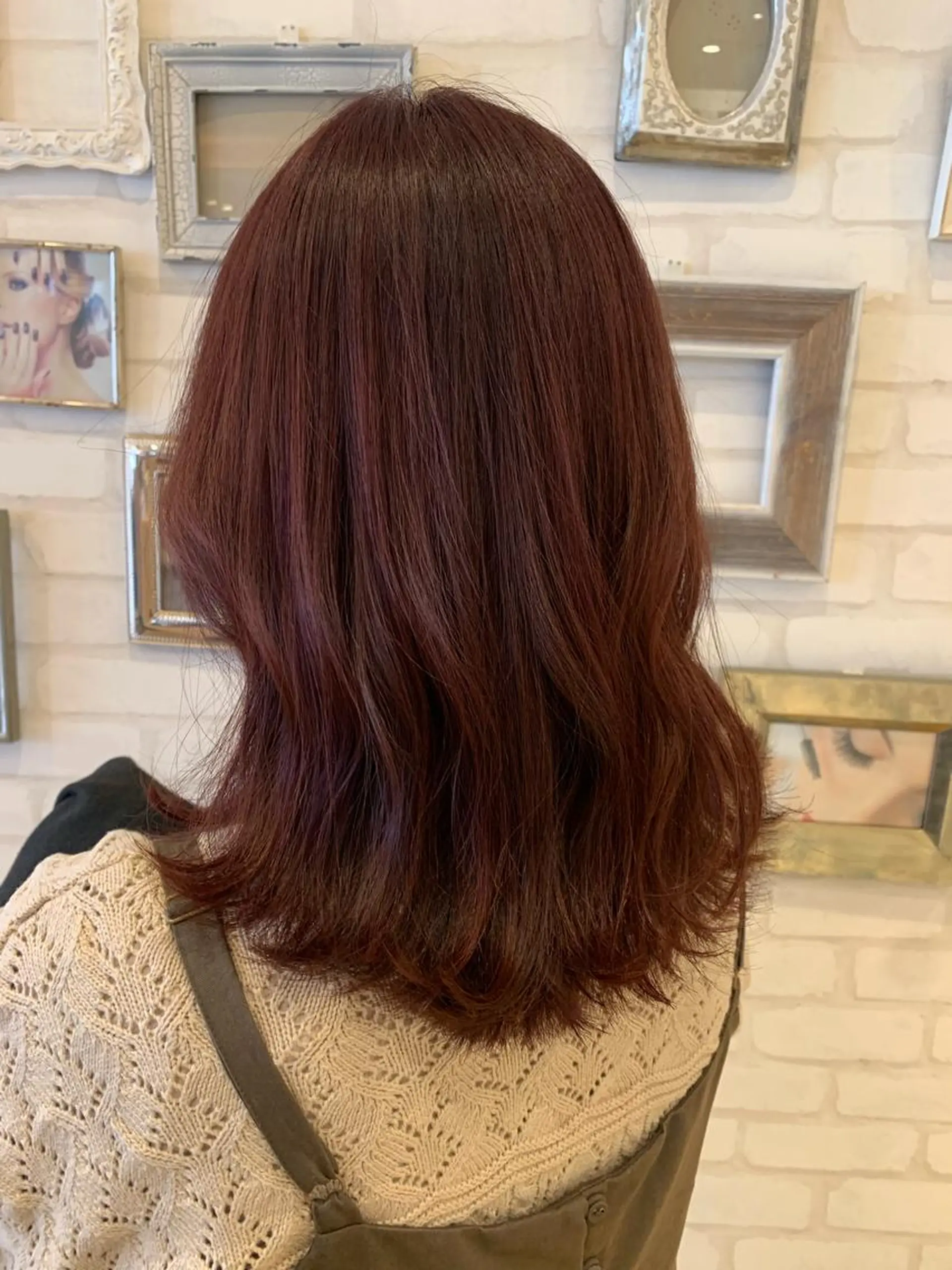 ミディアム カット ヘアカラー トリートメント 【髪質改善】 夏目結以のヘアスタイル