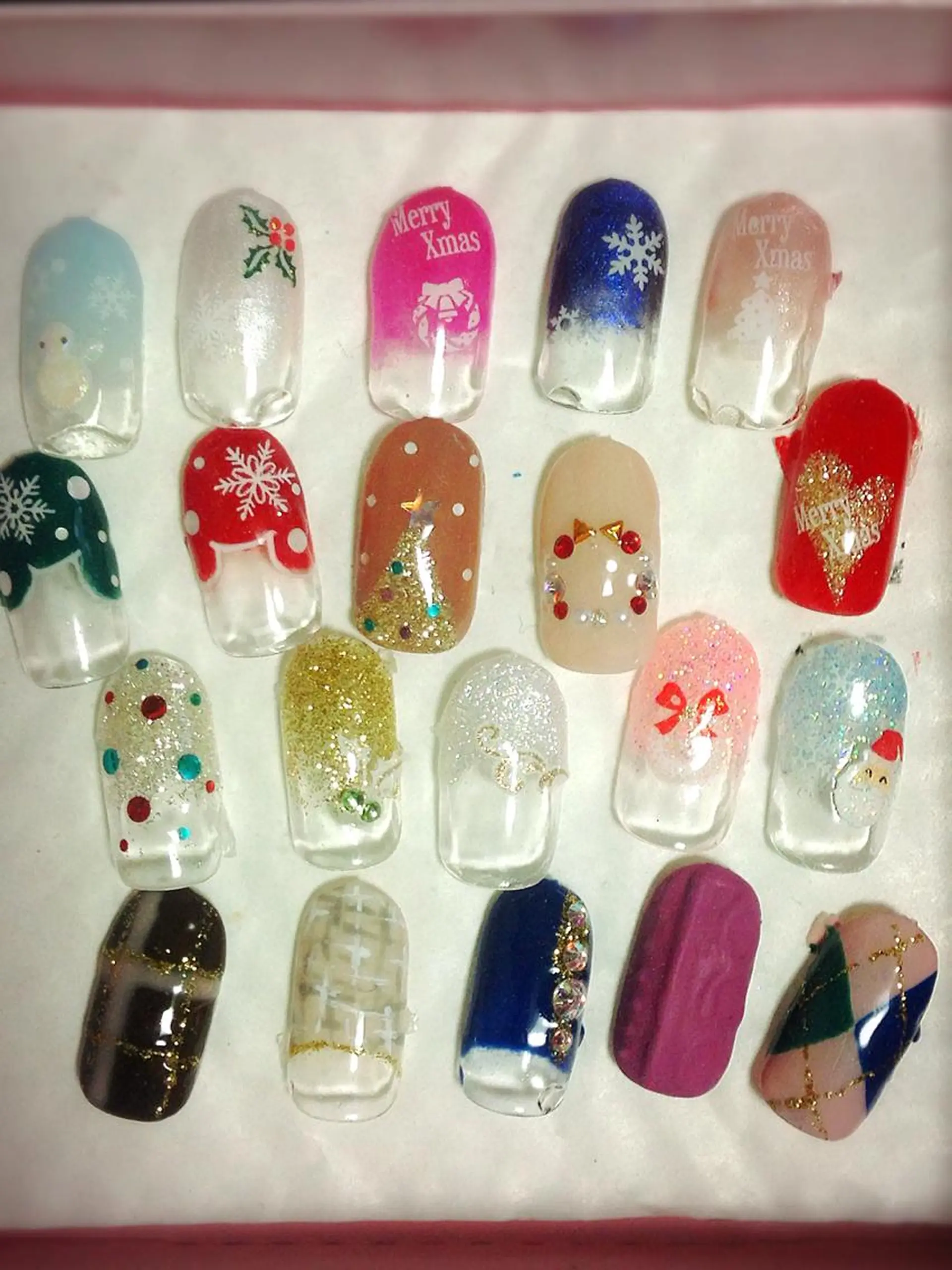 ネイル アートネイル 冬ネイル クリスマス リラネイル所属・福田 美代子のネイルデザイン