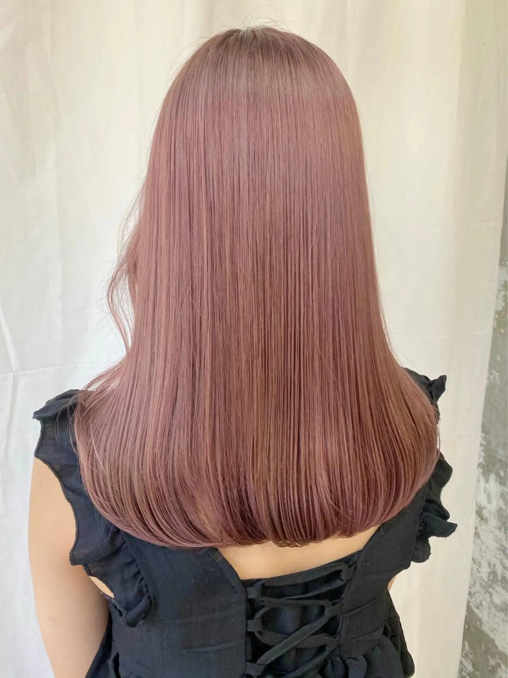 ロング カラー ピンクカラー シアーピンク Piaコータロー ハイトーン&ボブのヘアスタイル