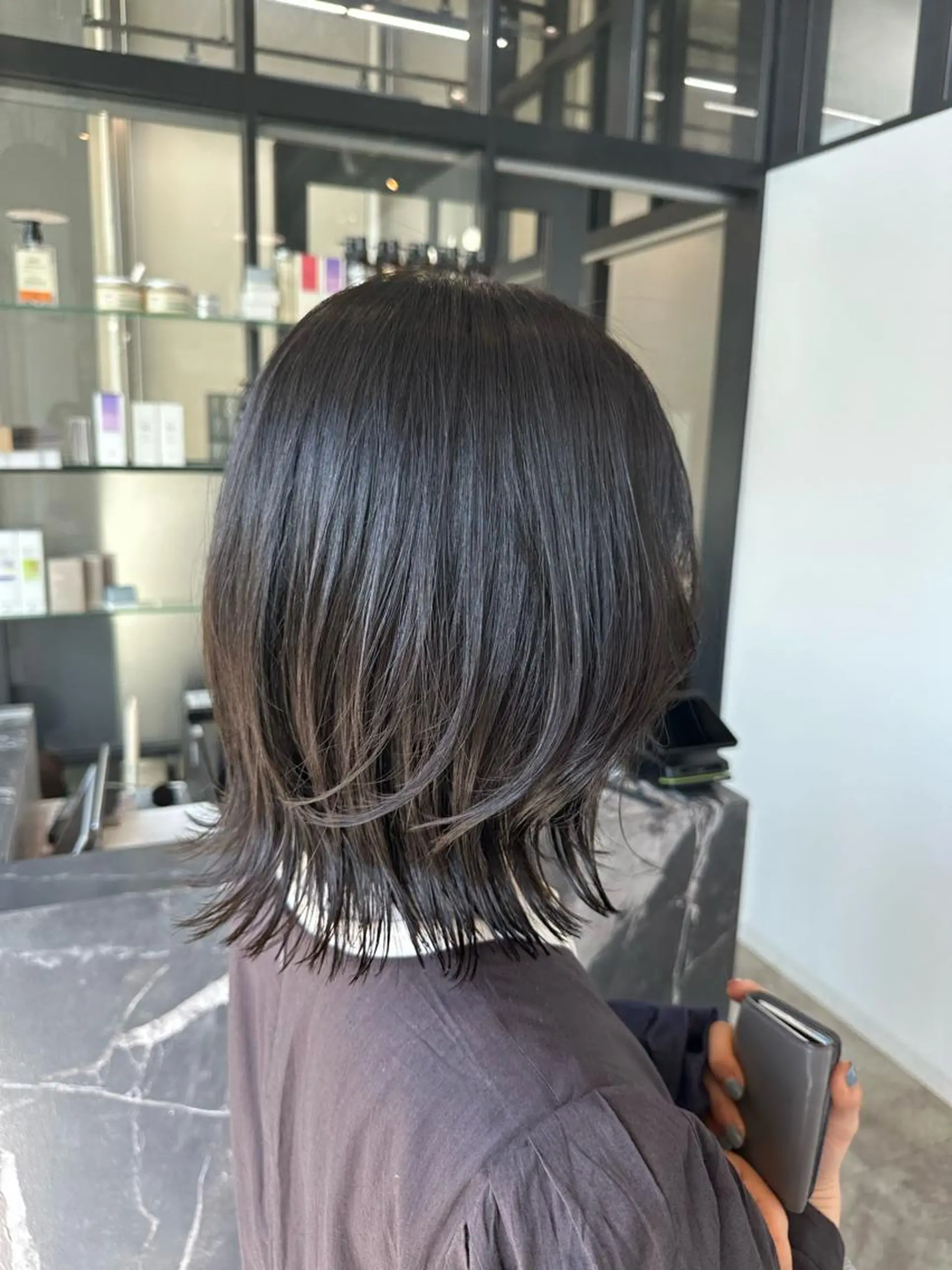 ミディアム カラー カット ヘアカラー トリートメント ヘッドスパ 韓国レイヤー✨ yasuko銀座のヘアスタイル