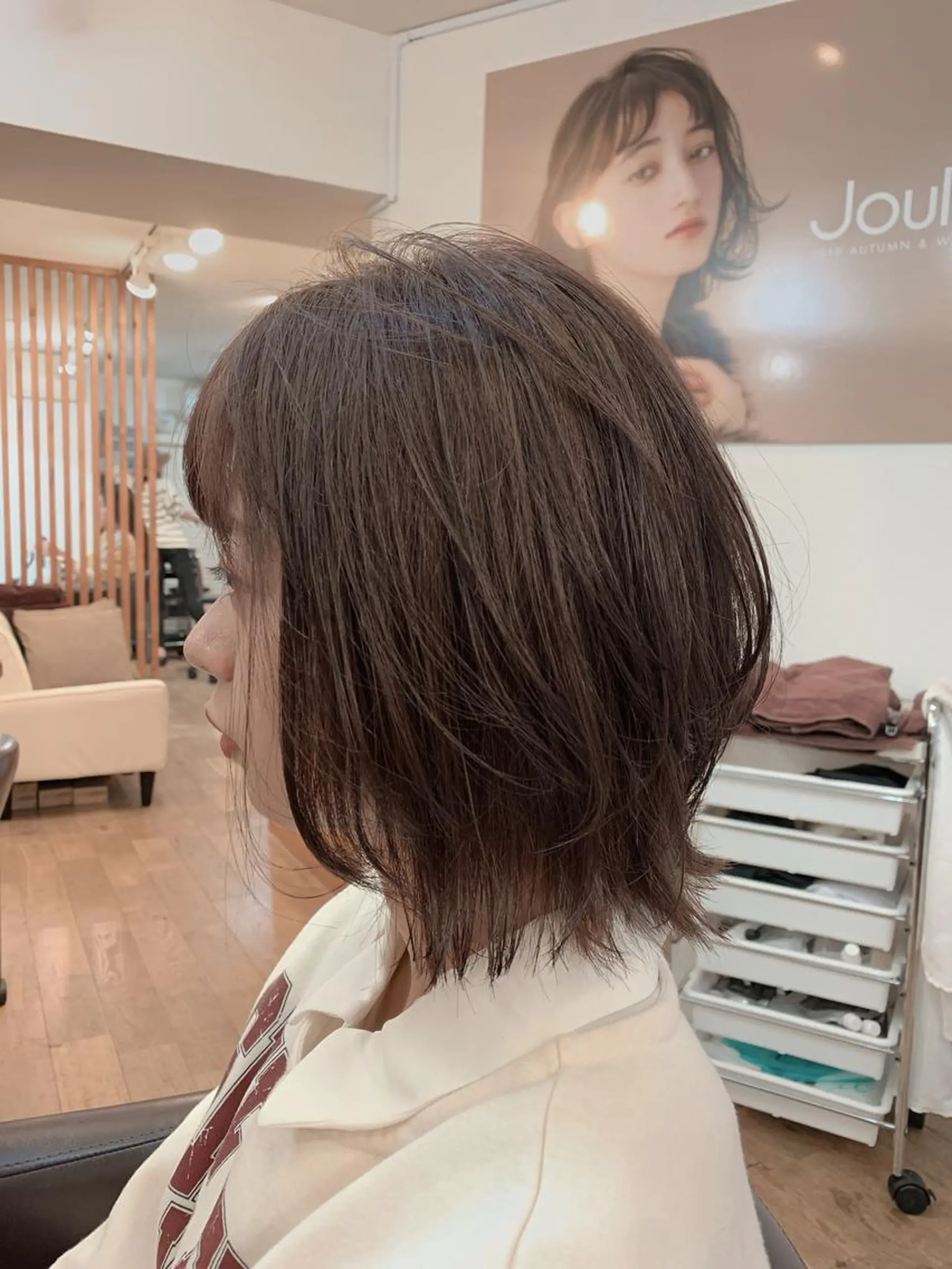 ミディアム カラー エンドウ ミノリ🤎 /半個室/レイヤーのヘアスタイル