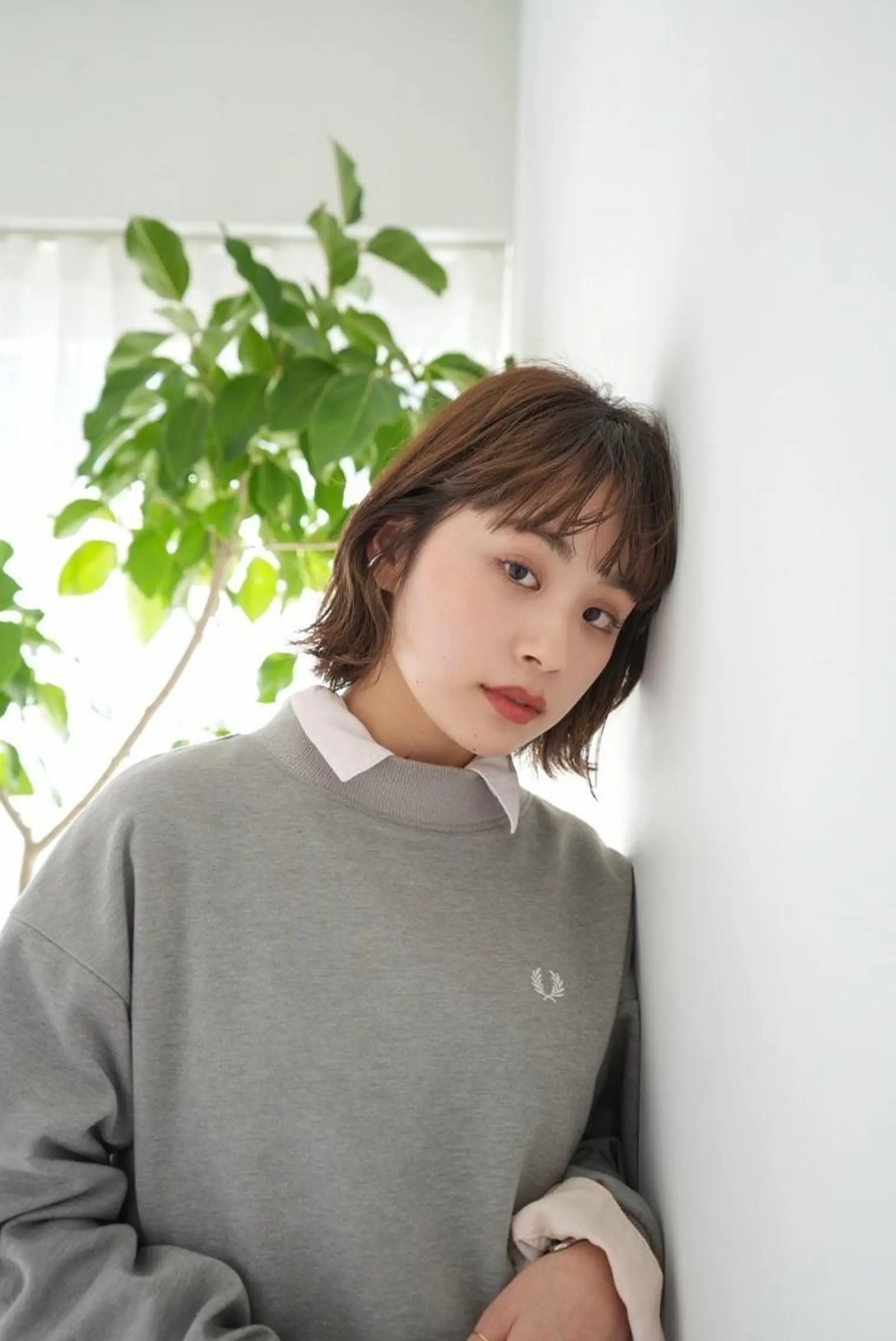 カラー ショート パーマ ヘアアレンジ カット ヘアカラー トリートメント ベージュカラー🌿 新潟駅/青木結月のヘアスタイル