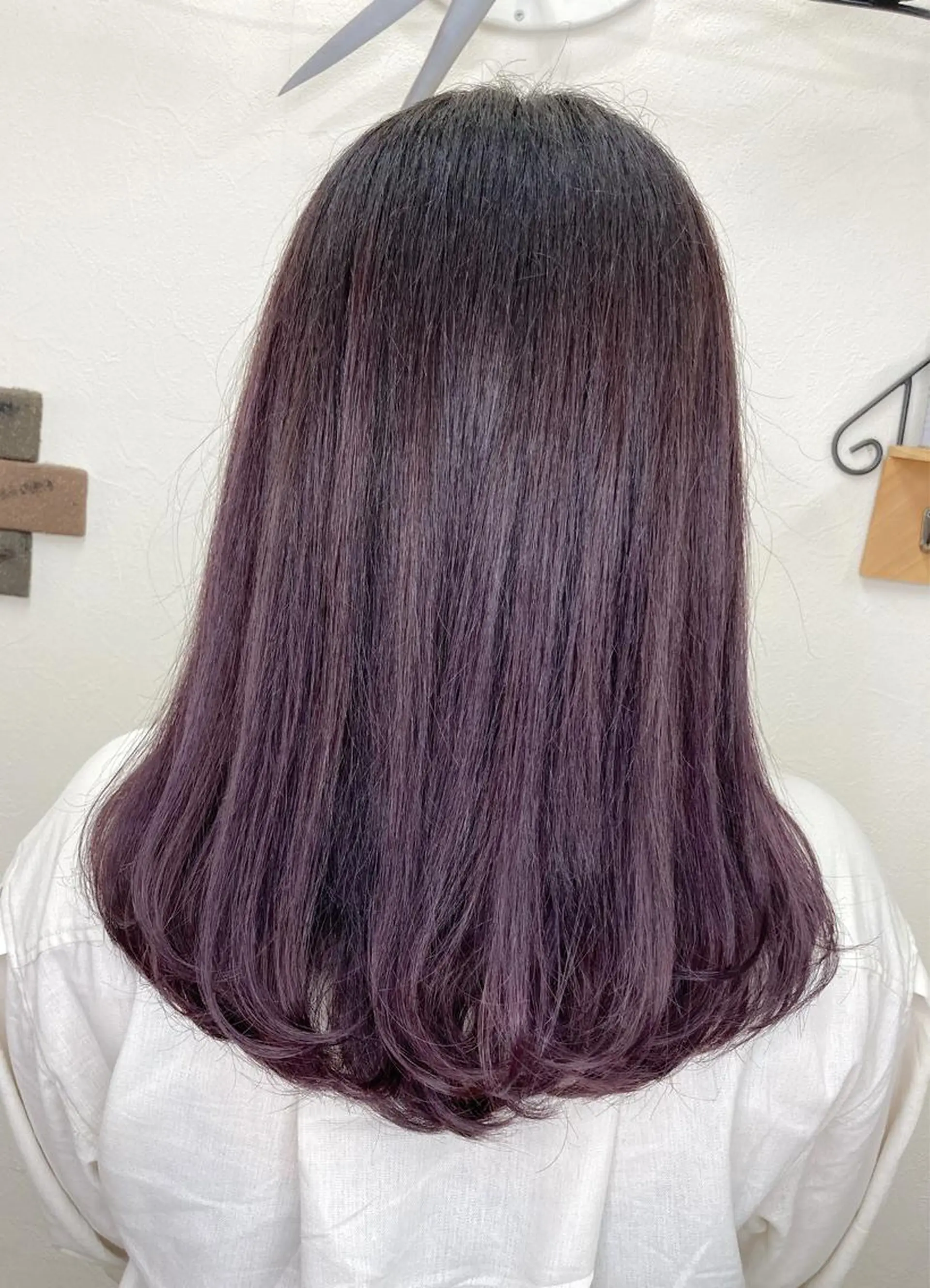 セミロング カラー グラデーションカラー パープルカラー KEISUKE/ 池袋✨エクステのヘアスタイル