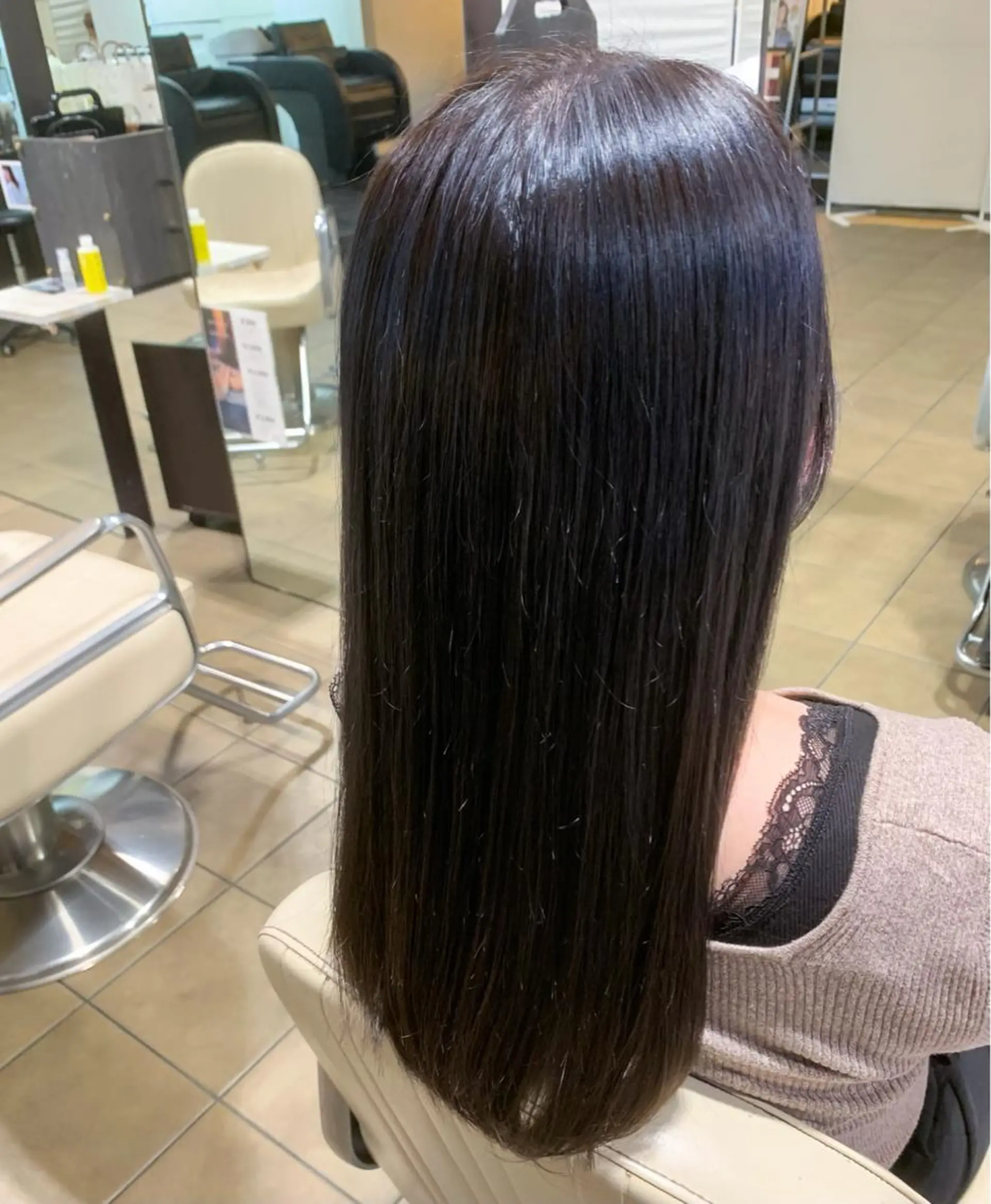 ロング カラー グレージュ カット ヘアカラー トリートメント Uni.所属・地毛風ストレート/ 髪質改善/榎本流行のヘアスタイル