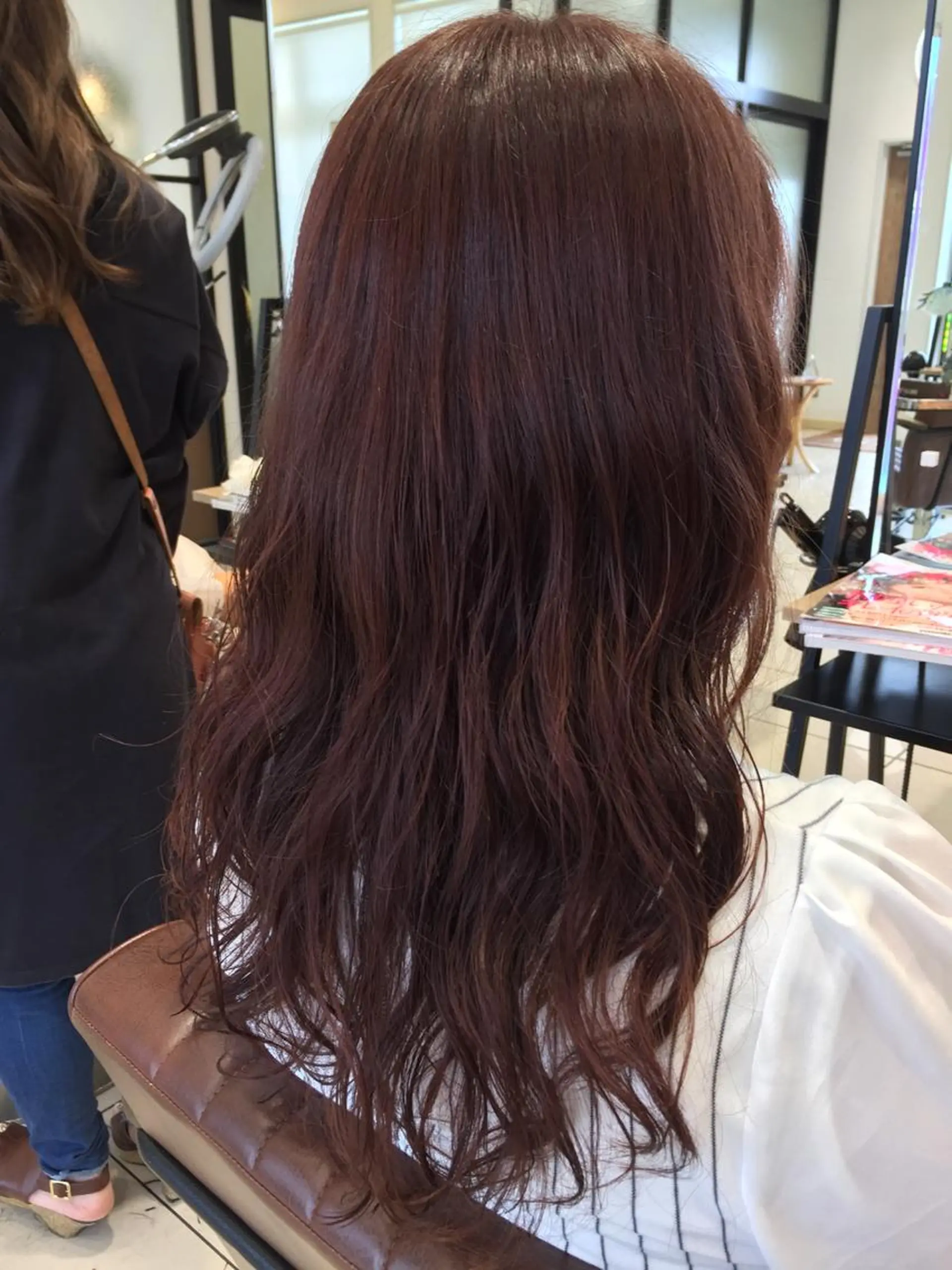ロング カラー パーマ グラデーションカラー ロング デジタルパーマ カット パーマ 中野 克也のヘアスタイル