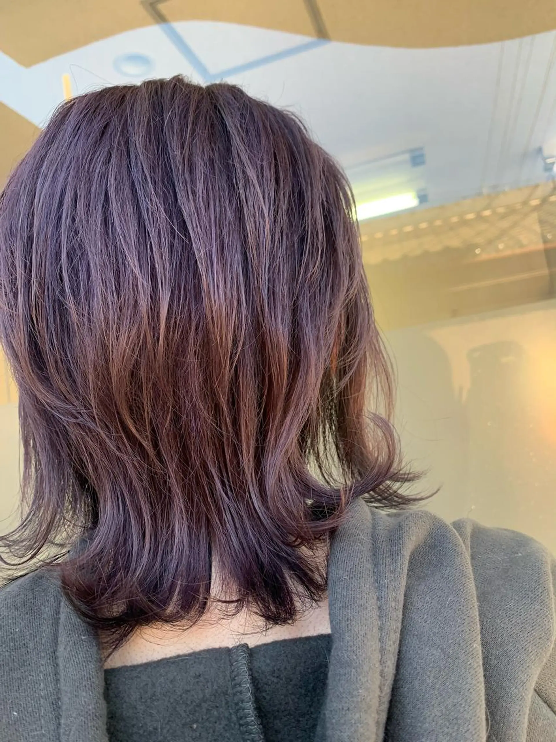 ミディアム パープルカラー 後藤 弓佳のヘアスタイル