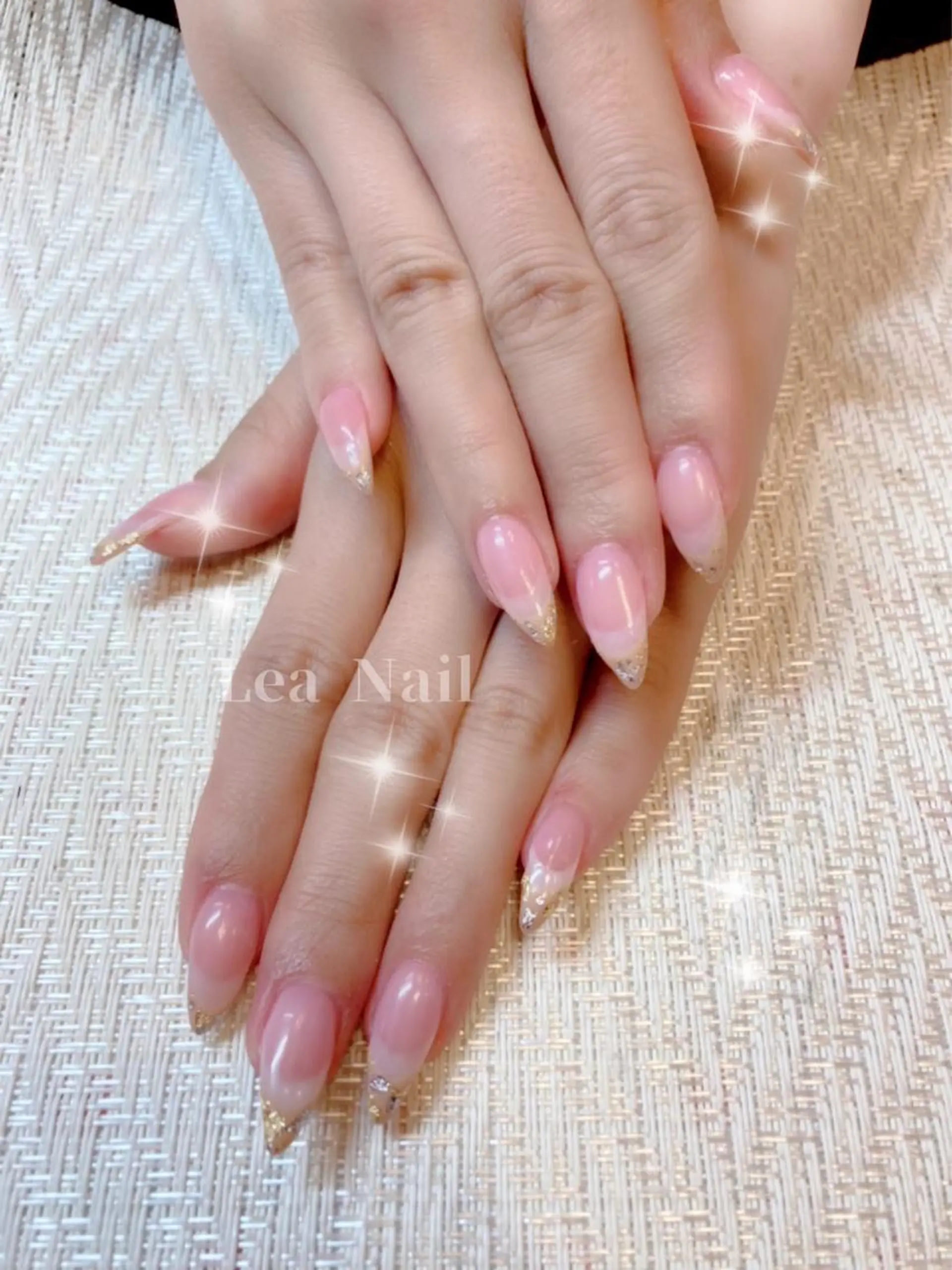 ネイル ダブルフレンチ フレンチネイル Lea Nailのネイルデザイン