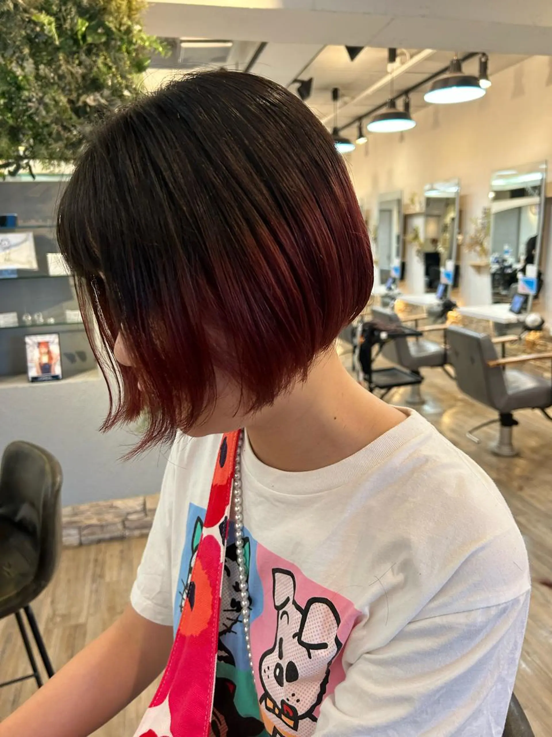 ショート カラー ミナミ🩰デサインカ ラー♡ヘアセットのヘアスタイル