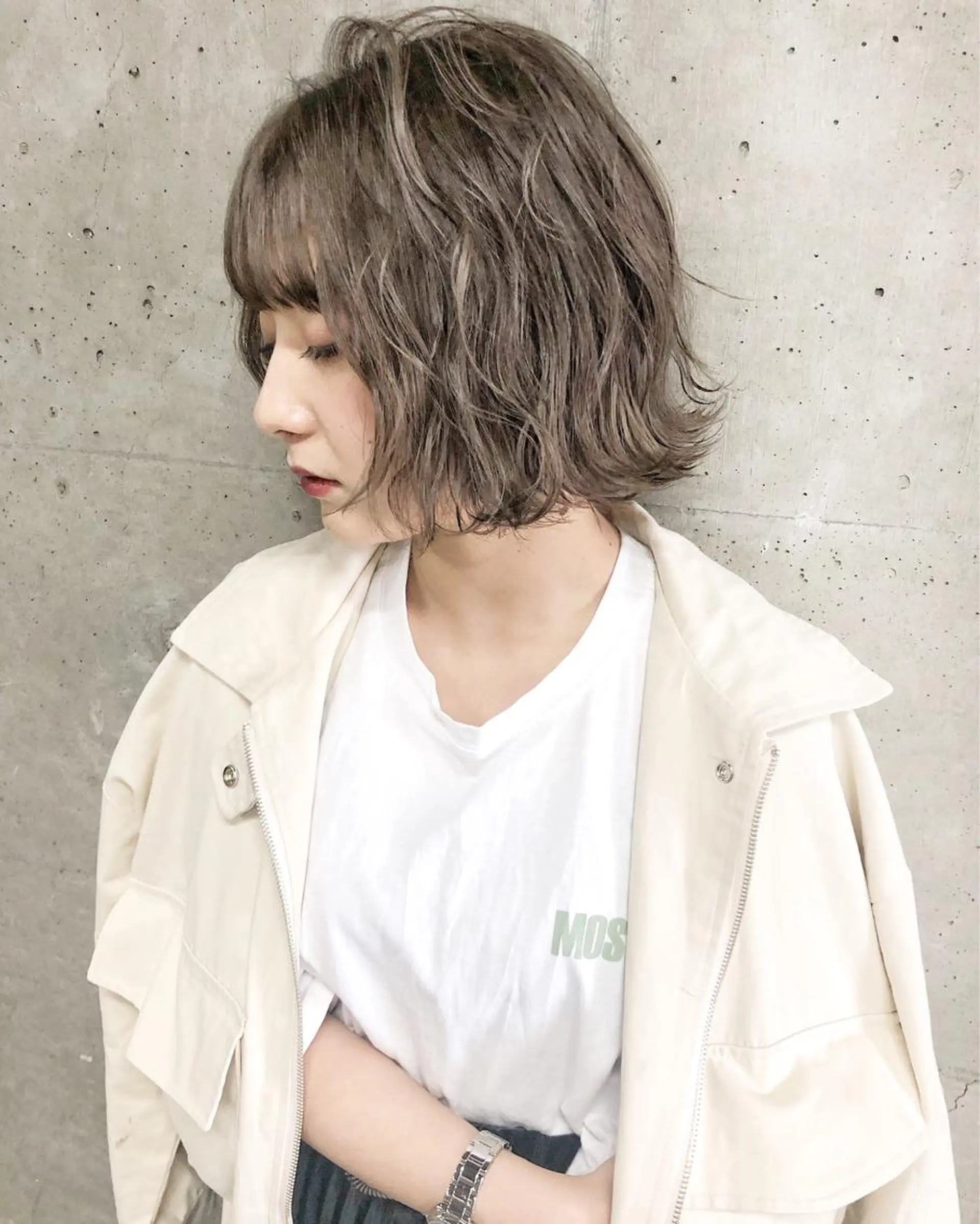 ショート 透明感カラー／ 髪質改善／ボブ／中山のヘアスタイル
