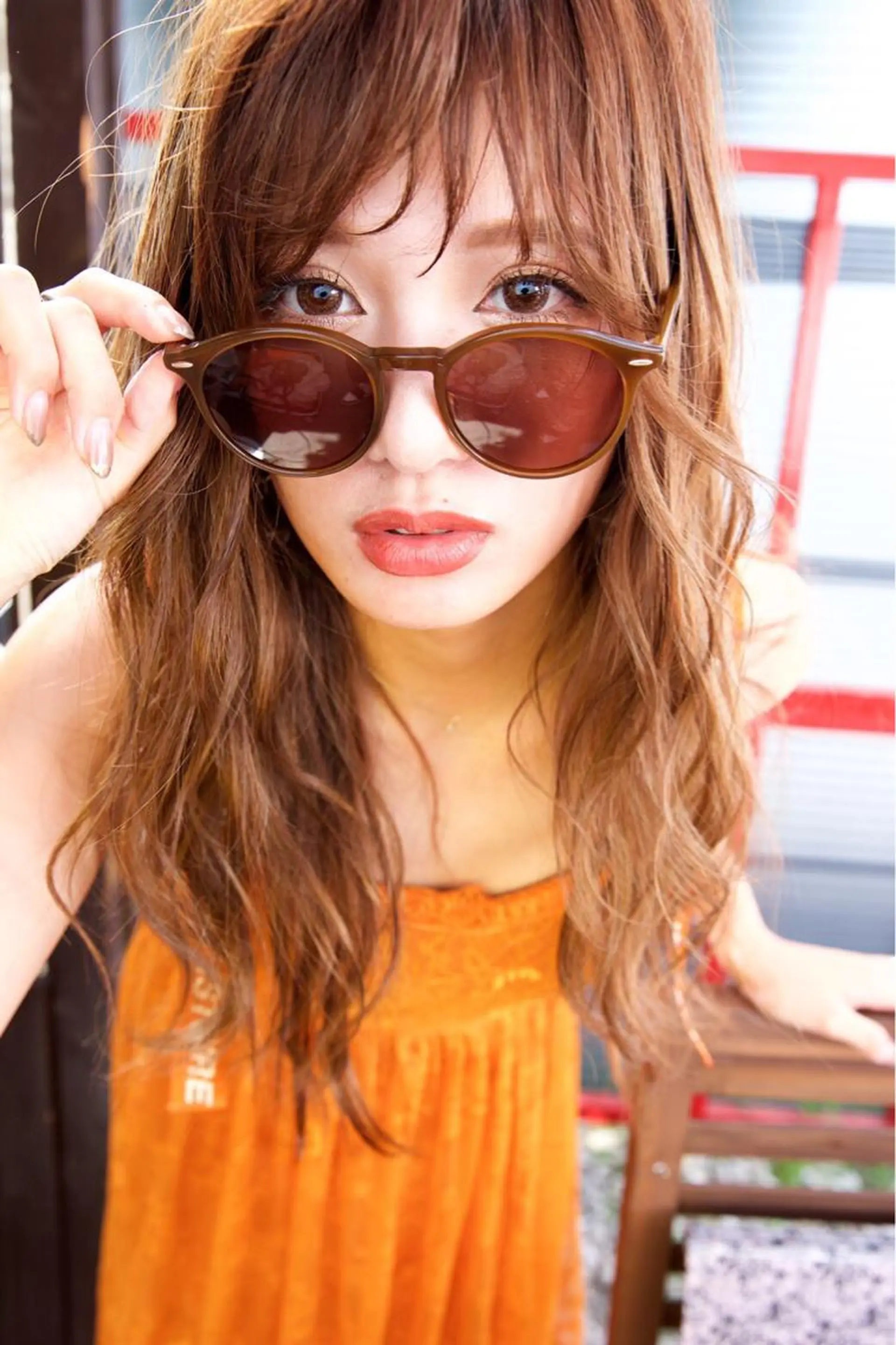 ロング カラー パーマ カット ヘアカラー 可愛いを作る神 ナオヒロのヘアスタイル