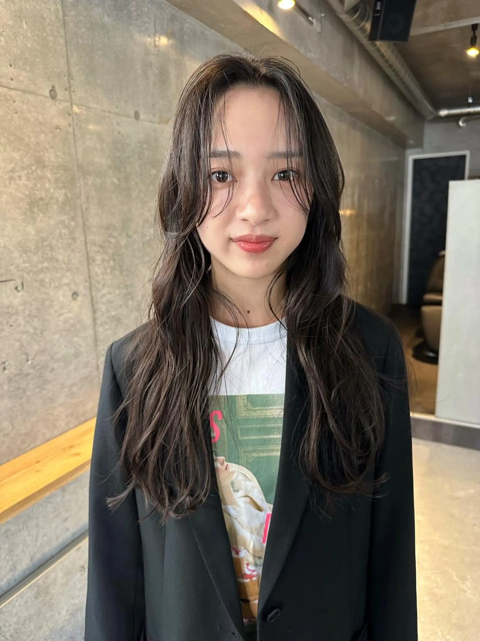 セミロング カット ヘアカラー トリートメント 斎藤祐樹 /レイヤー/パーマのヘアスタイル