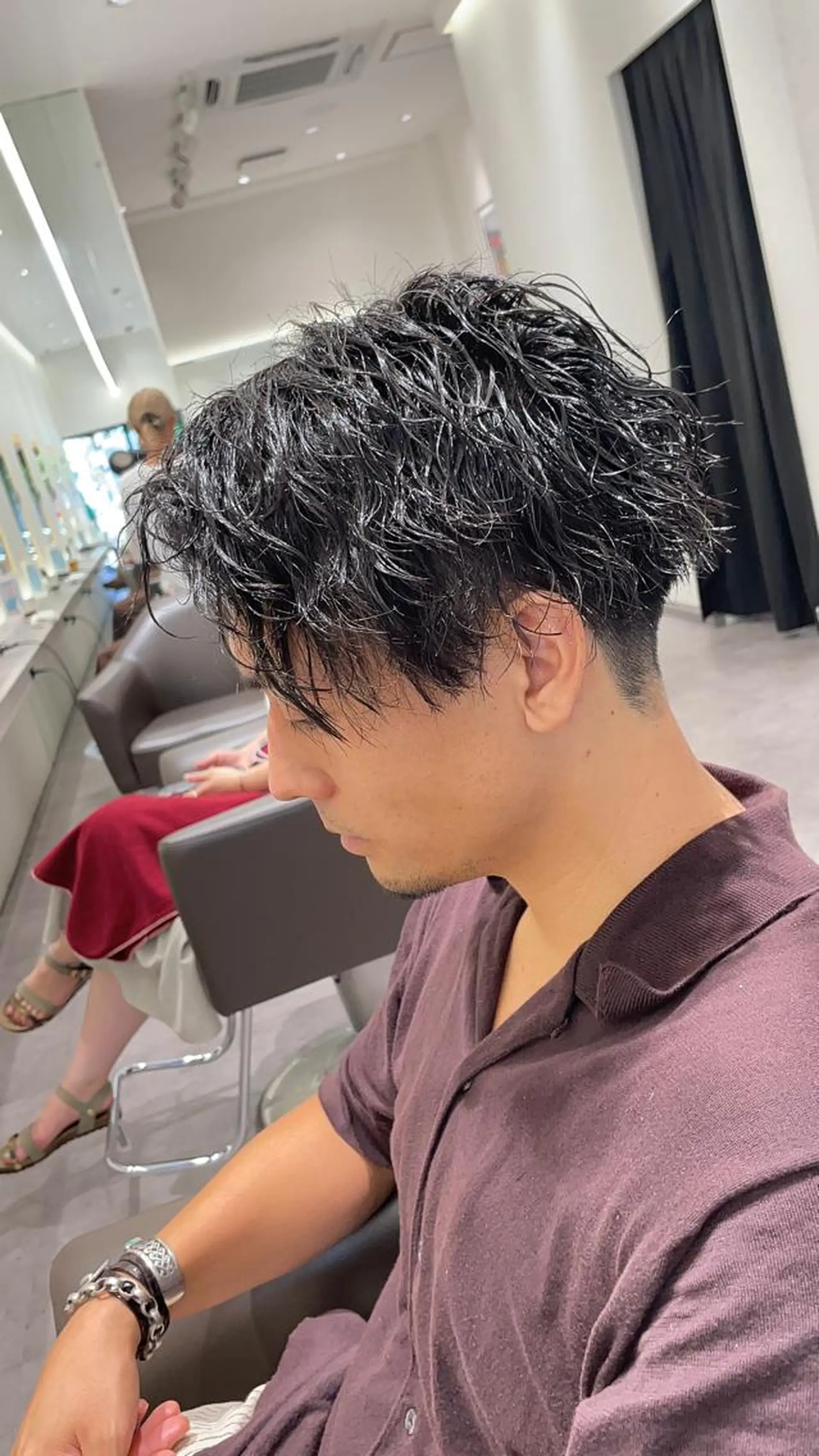 ショート パーマ メンズ カット メンズ特化店長✨ 9/13空◎岡本一真のヘアスタイル