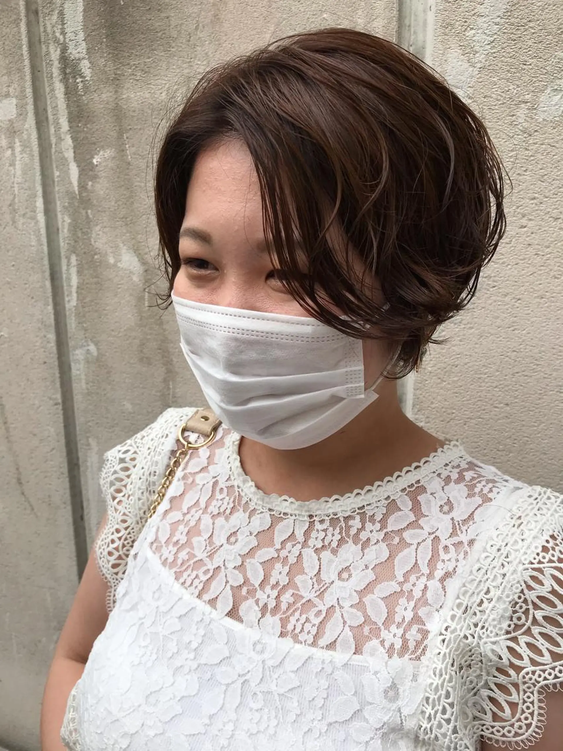 ショート カット パーマ トリートメント さの あやねのヘアスタイル