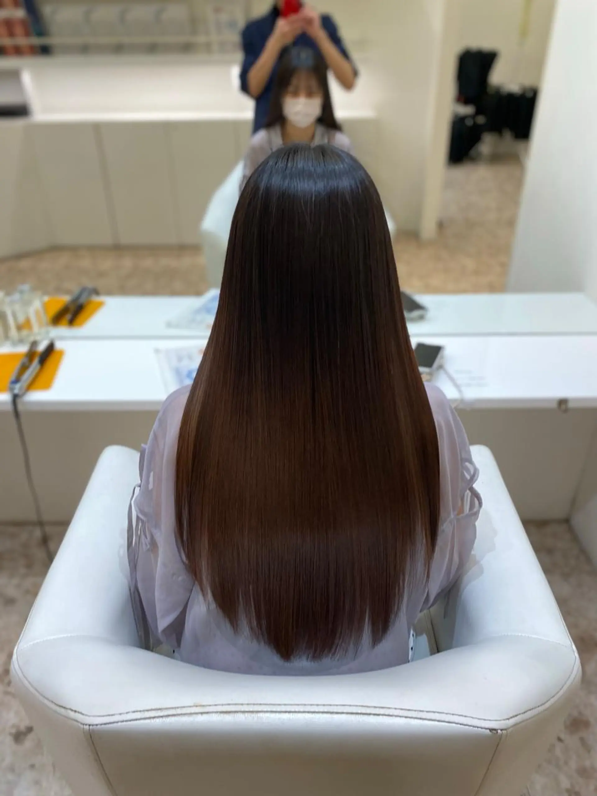 ロング カラー 髪質改善 トリートメント レイヤー/艶カラー /髪質改善/高松のヘアスタイル