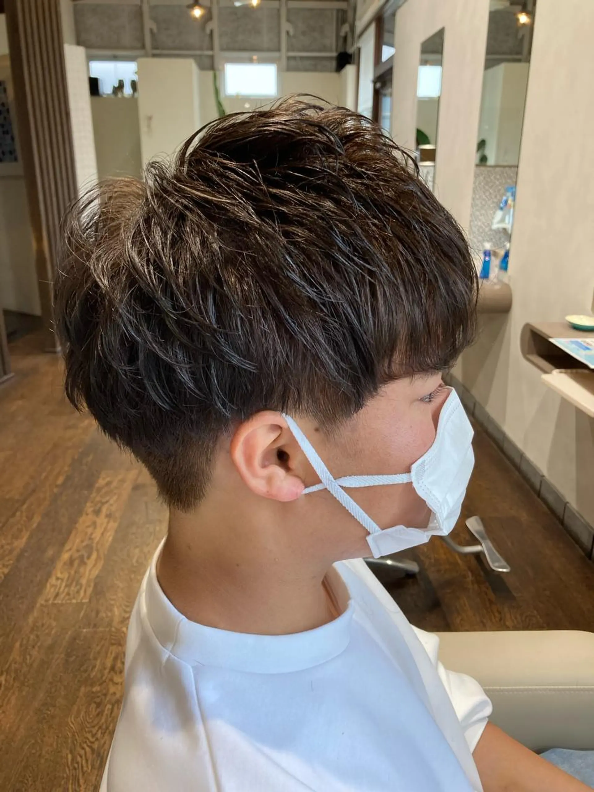 ショート メンズ ツーブロック アッシュ ショートヘア カット 加藤 泰地のヘアスタイル