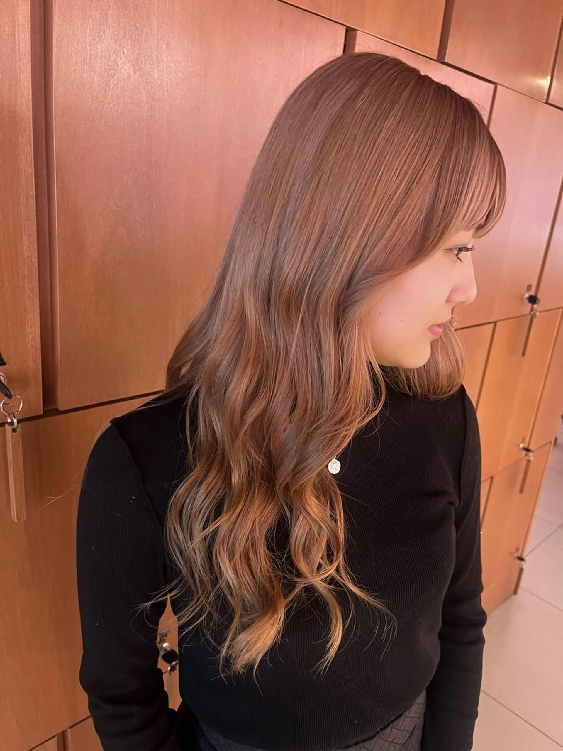 ロング カラー ヘアアレンジ 前田 真保のヘアスタイル