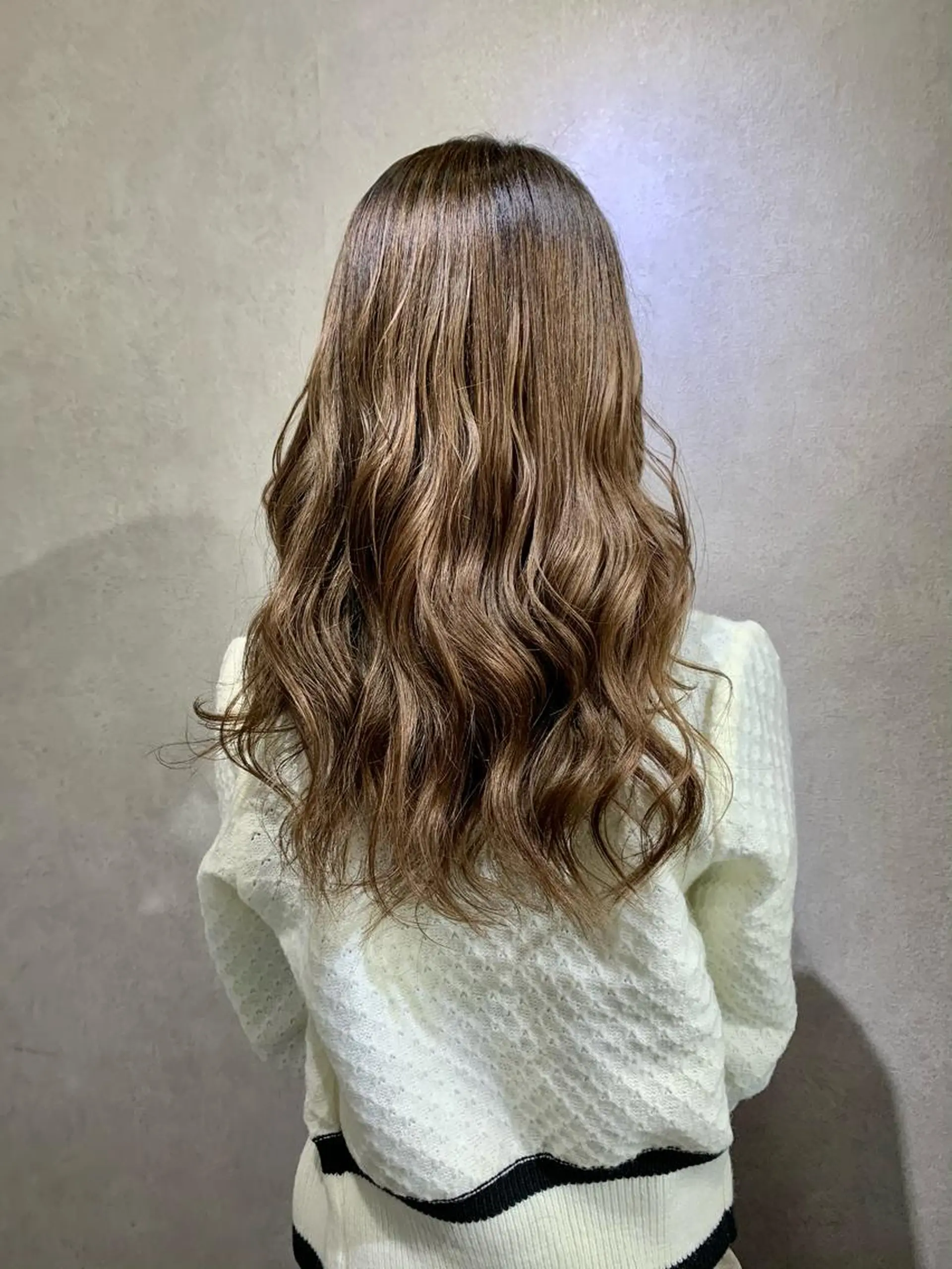 セミロング カラー バレイヤージュ ブラウンカラー デザインカラー イヤリングカラー ハイライトカラー カット ヘアカラー トリートメント ひばりヶ丘美容室 ✂︎藤原珠輝✂︎のヘアスタイル