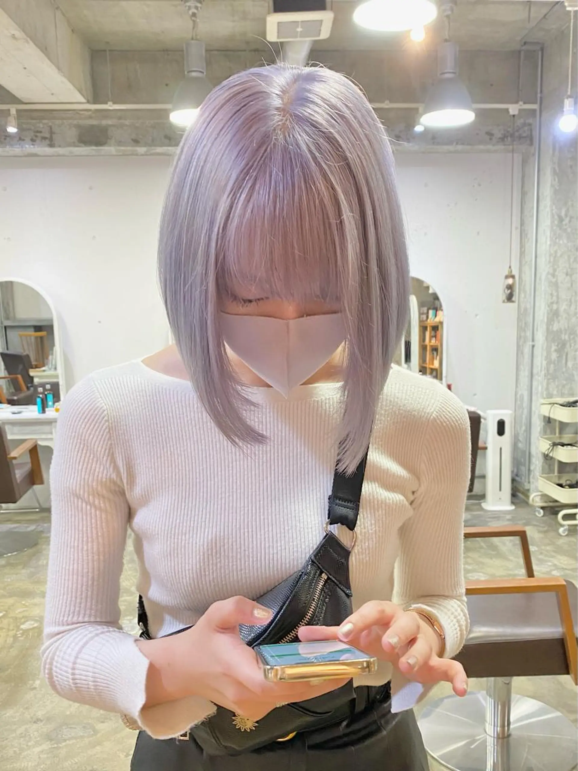 ミディアム Piaコータロー ハイトーン&‪ボブのヘアスタイル