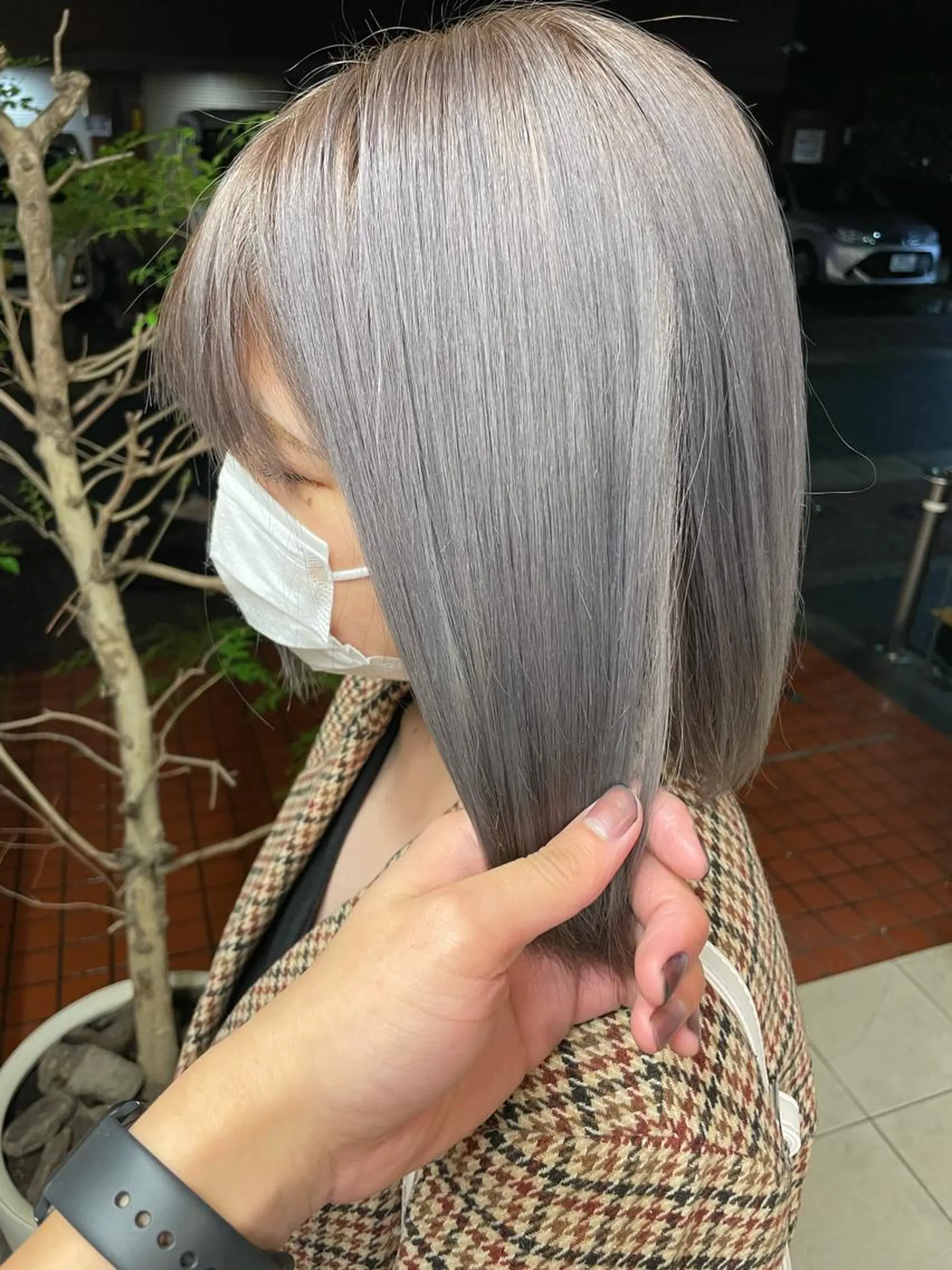 ショート 縮毛矯正 ViVIE所属・VIVIE天神 ブリーチのヘアスタイル